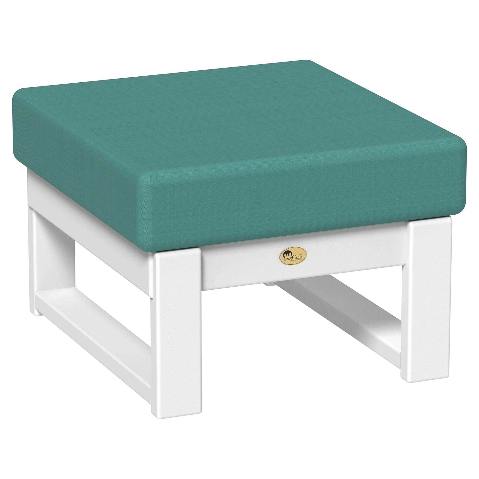 LuxCraft Poly Composite Lanai Deep Seating Ottoman with Cushion