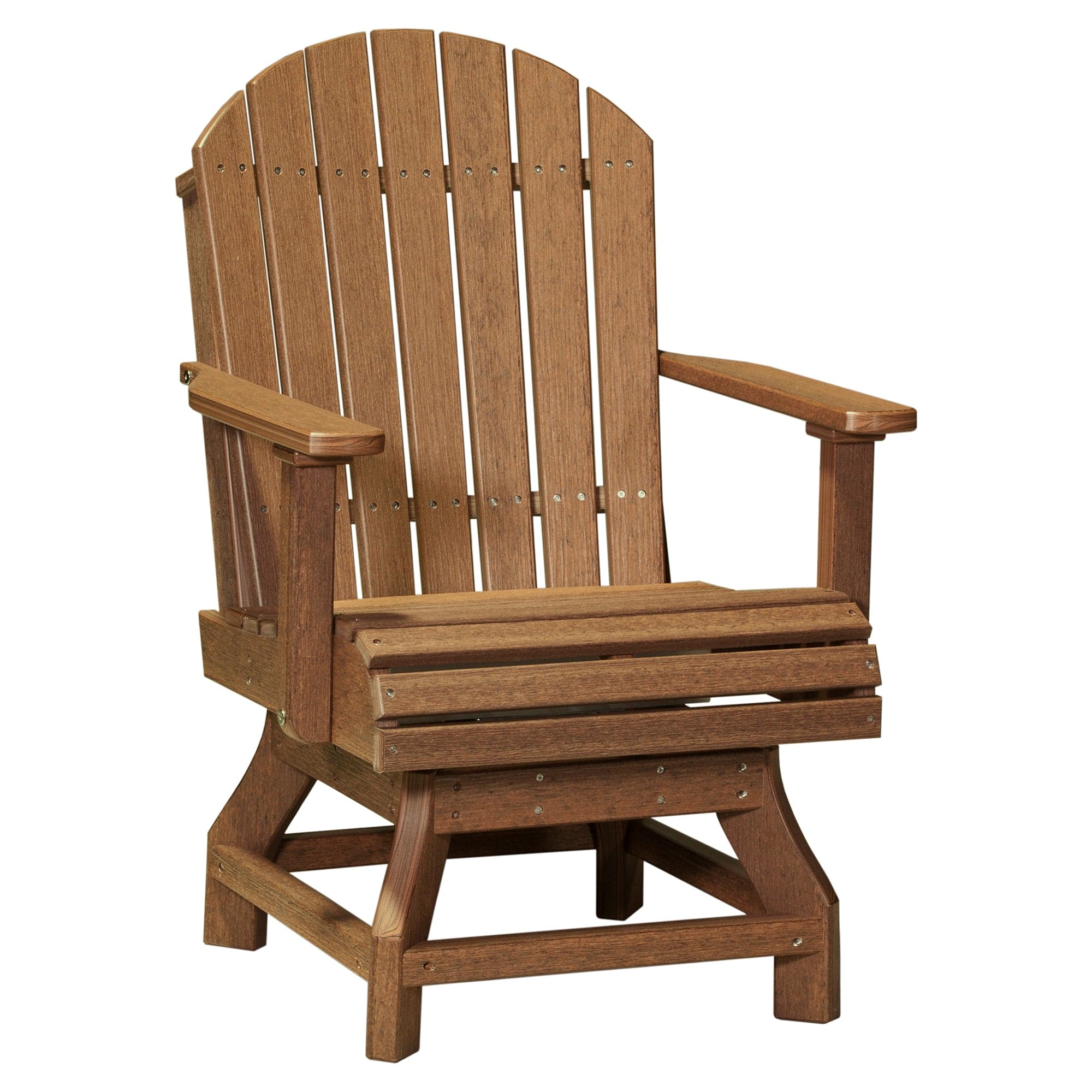 Luxcraft Poly Composite Adirondack Swivel Dining Chair