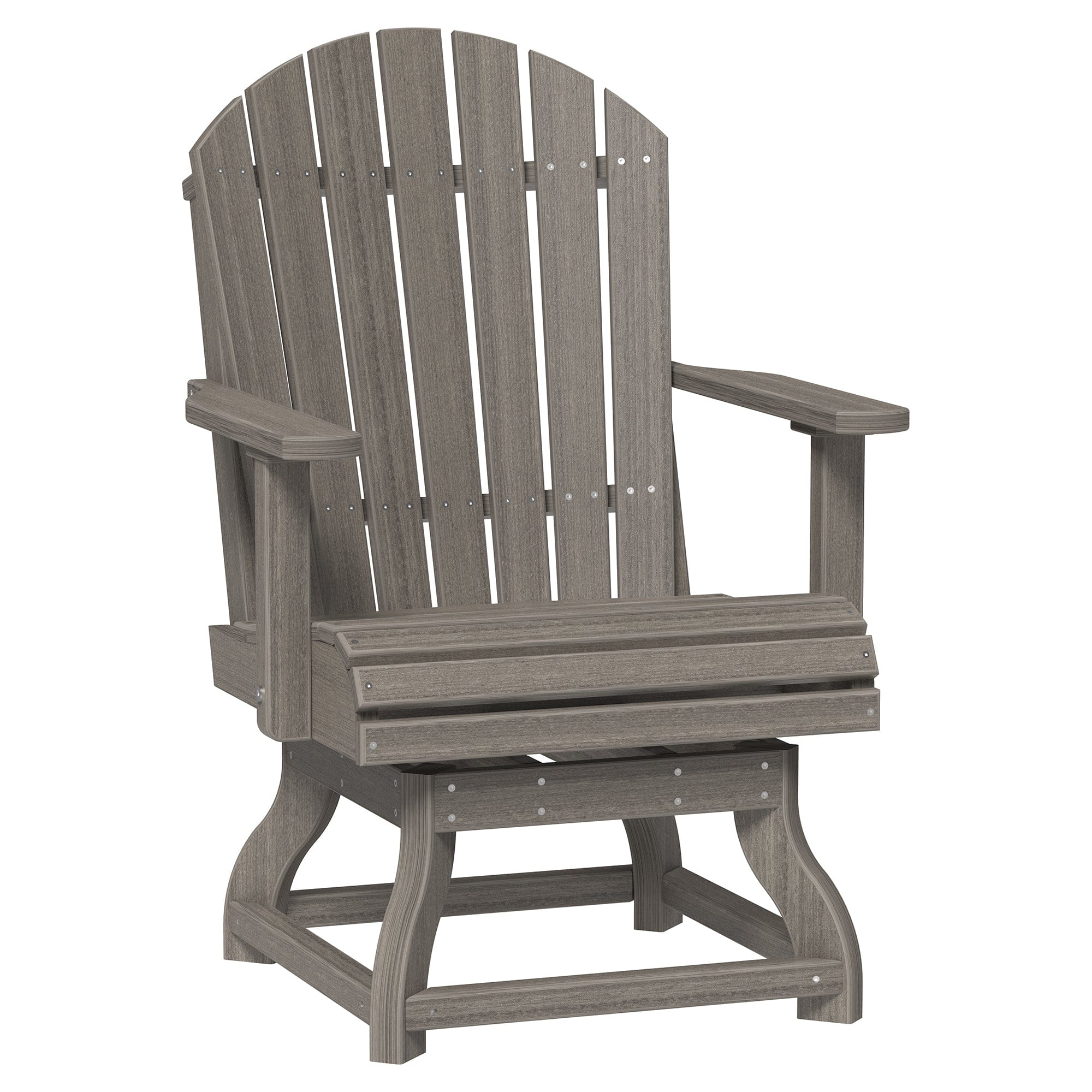 Luxcraft Poly Composite Adirondack Swivel Dining Chair