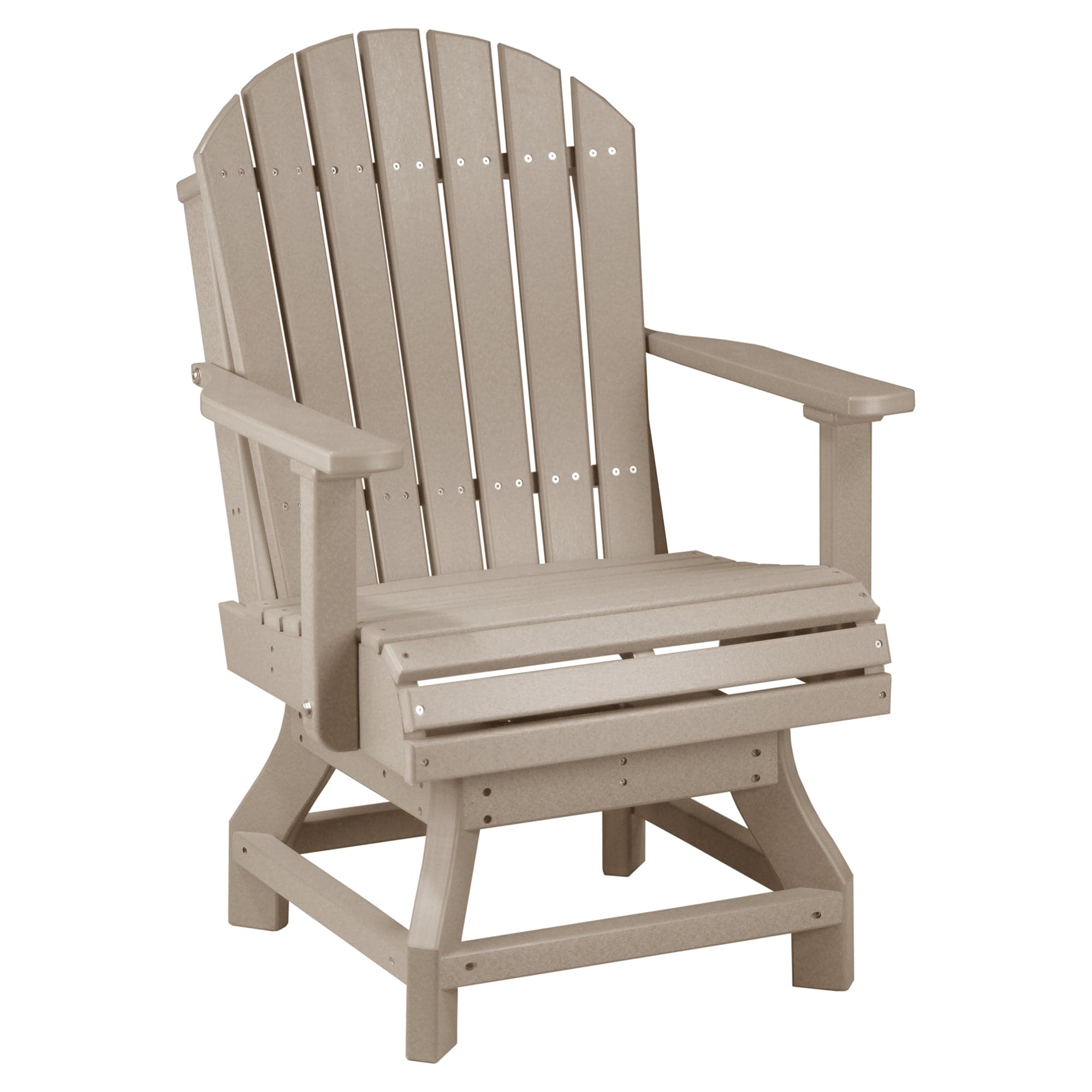 Luxcraft Poly Composite Adirondack Swivel Dining Chair