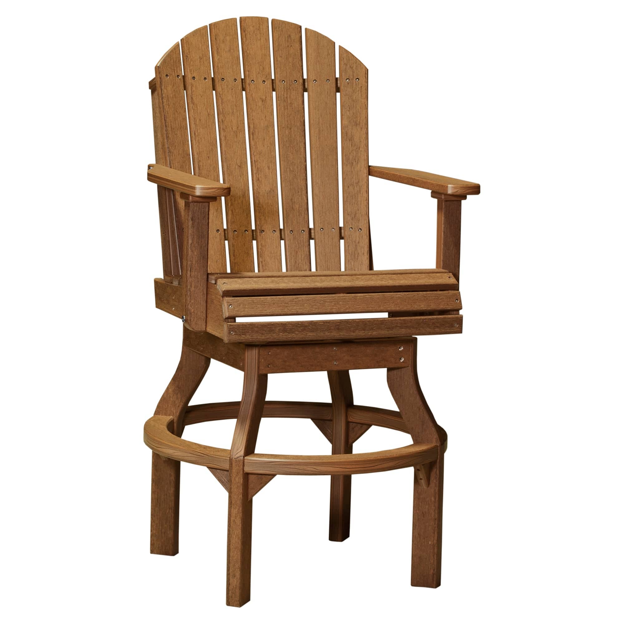 Luxcraft Poly Composite Adirondack Swivel Bar Chair