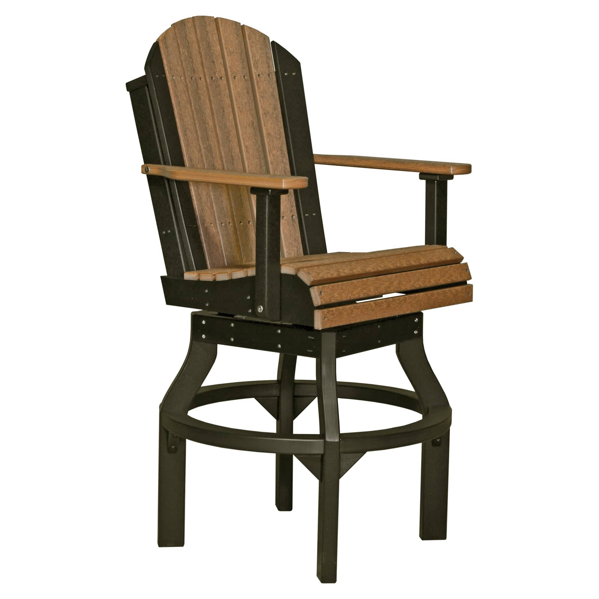 Luxcraft Poly Composite Adirondack Swivel Bar Chair