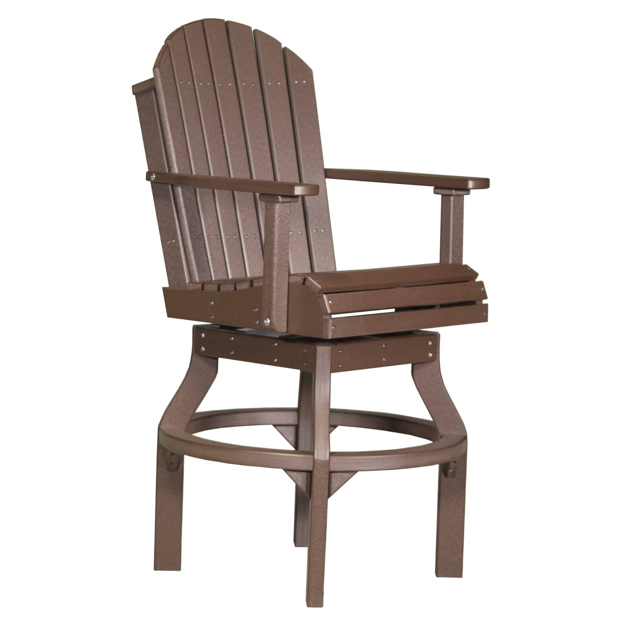 Luxcraft Poly Composite Adirondack Swivel Bar Chair