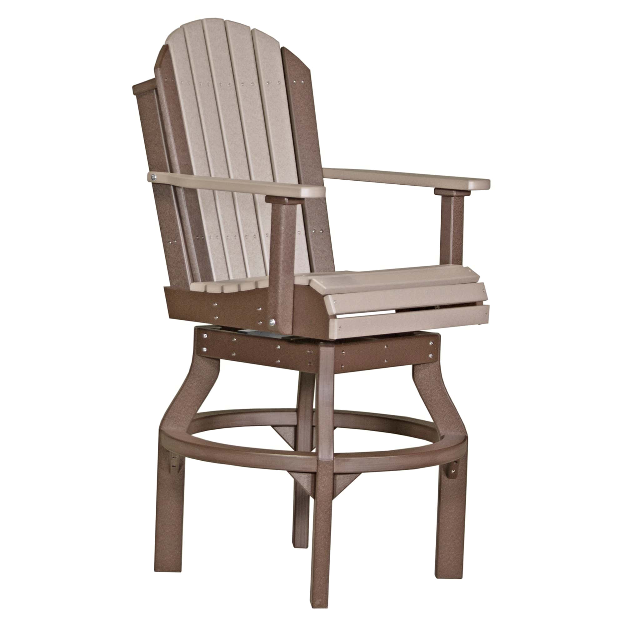 Luxcraft Poly Composite Adirondack Swivel Bar Chair