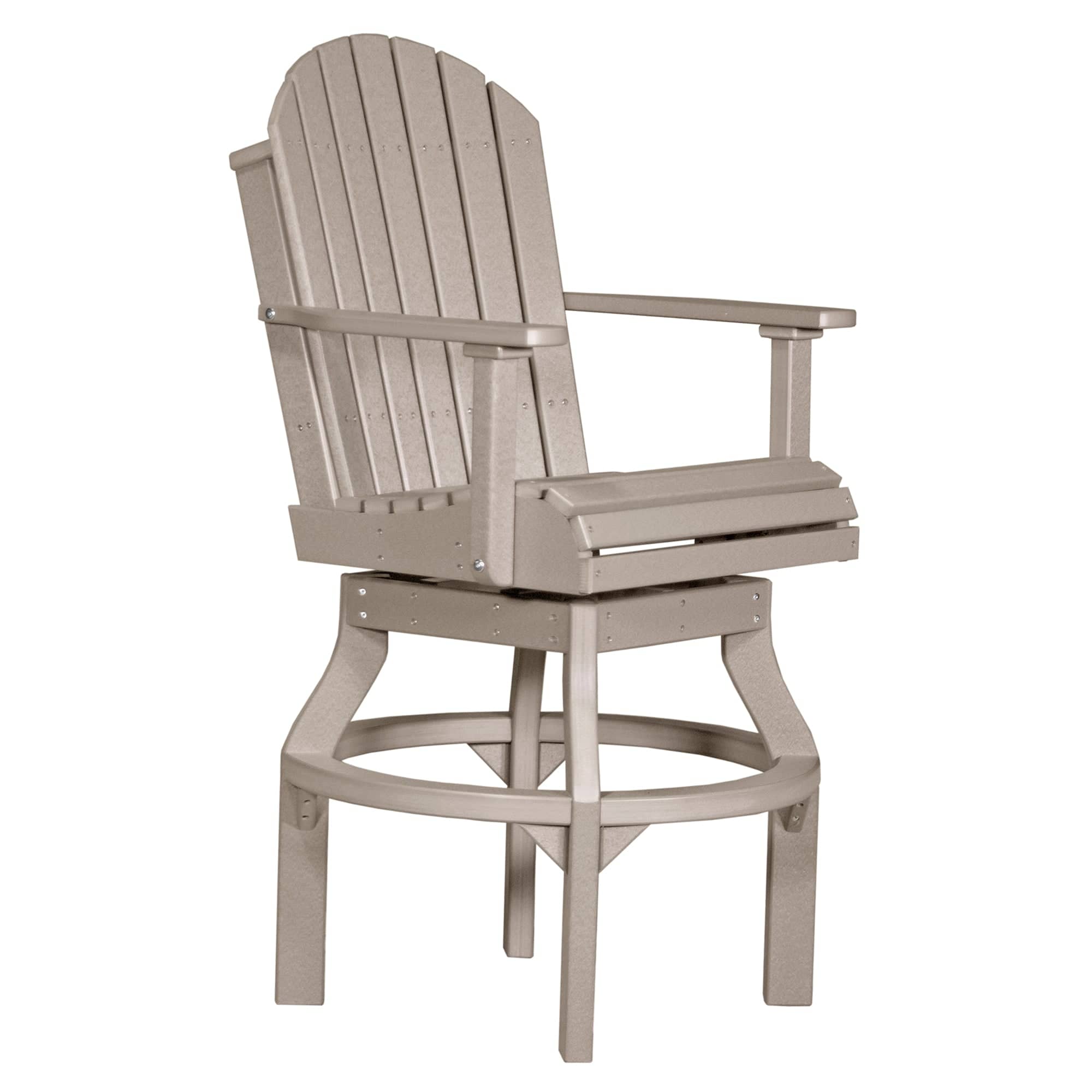 Luxcraft Poly Composite Adirondack Swivel Bar Chair