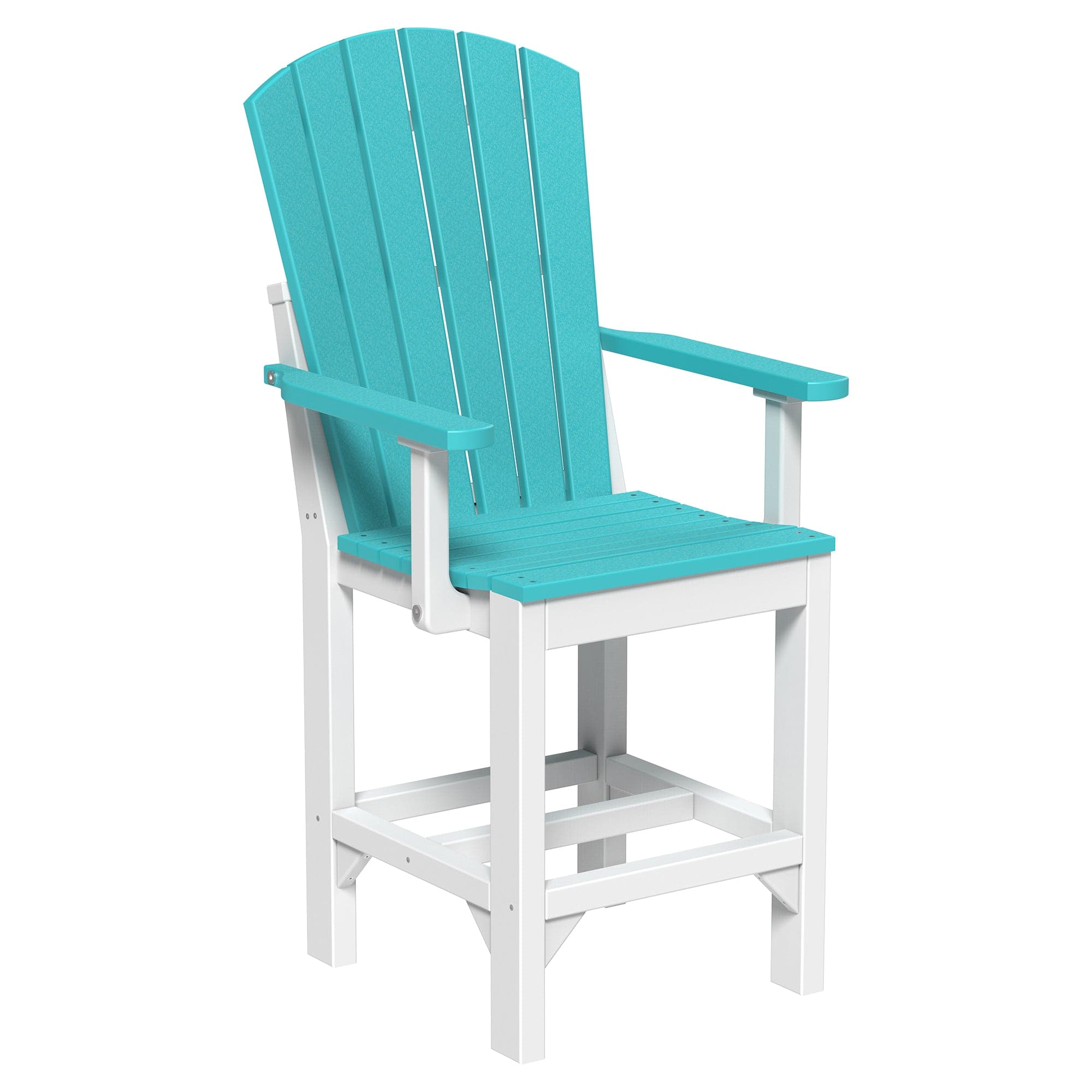 Luxcraft Poly Composite Adirondack Counter Arm Chair
