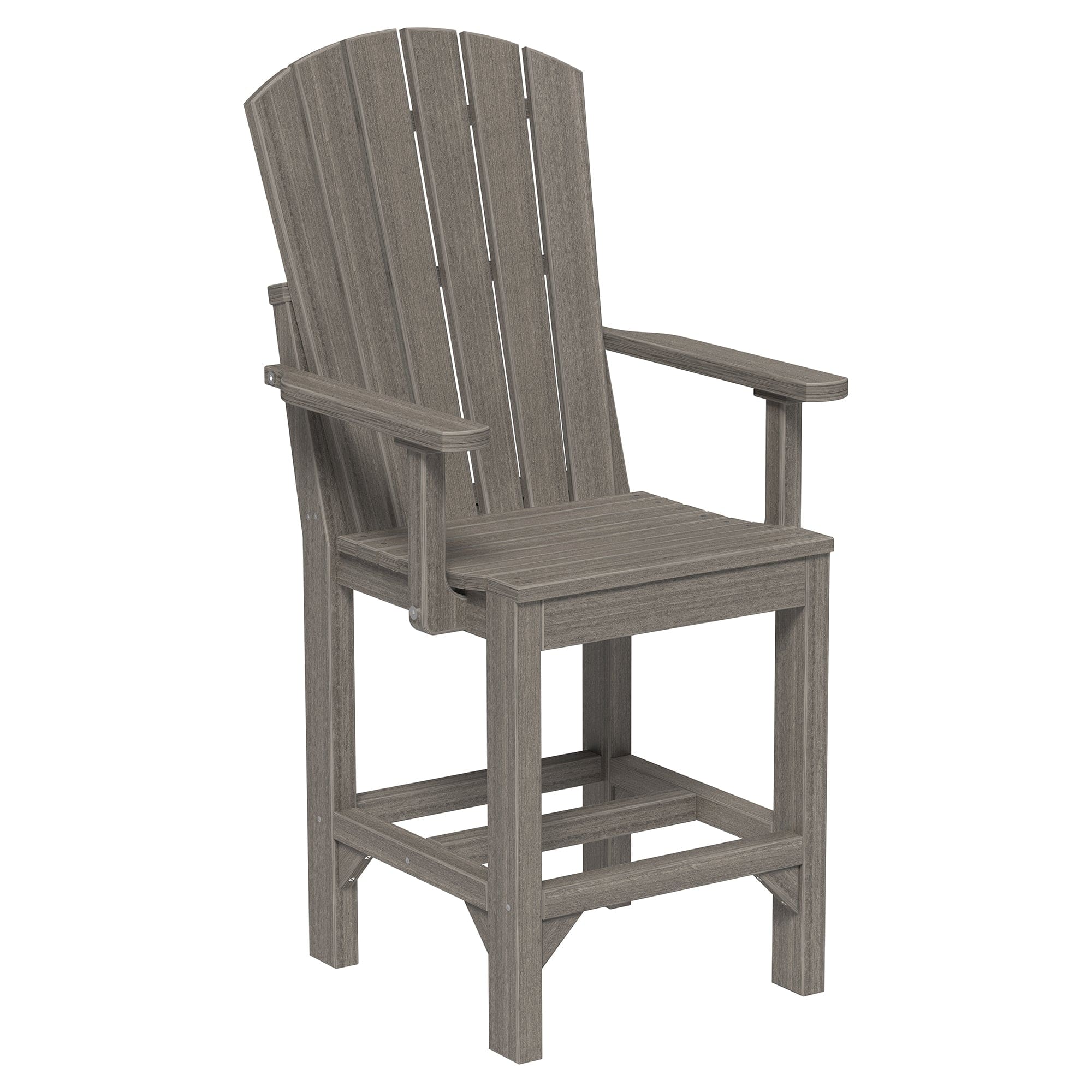 Luxcraft Poly Composite Adirondack Counter Arm Chair