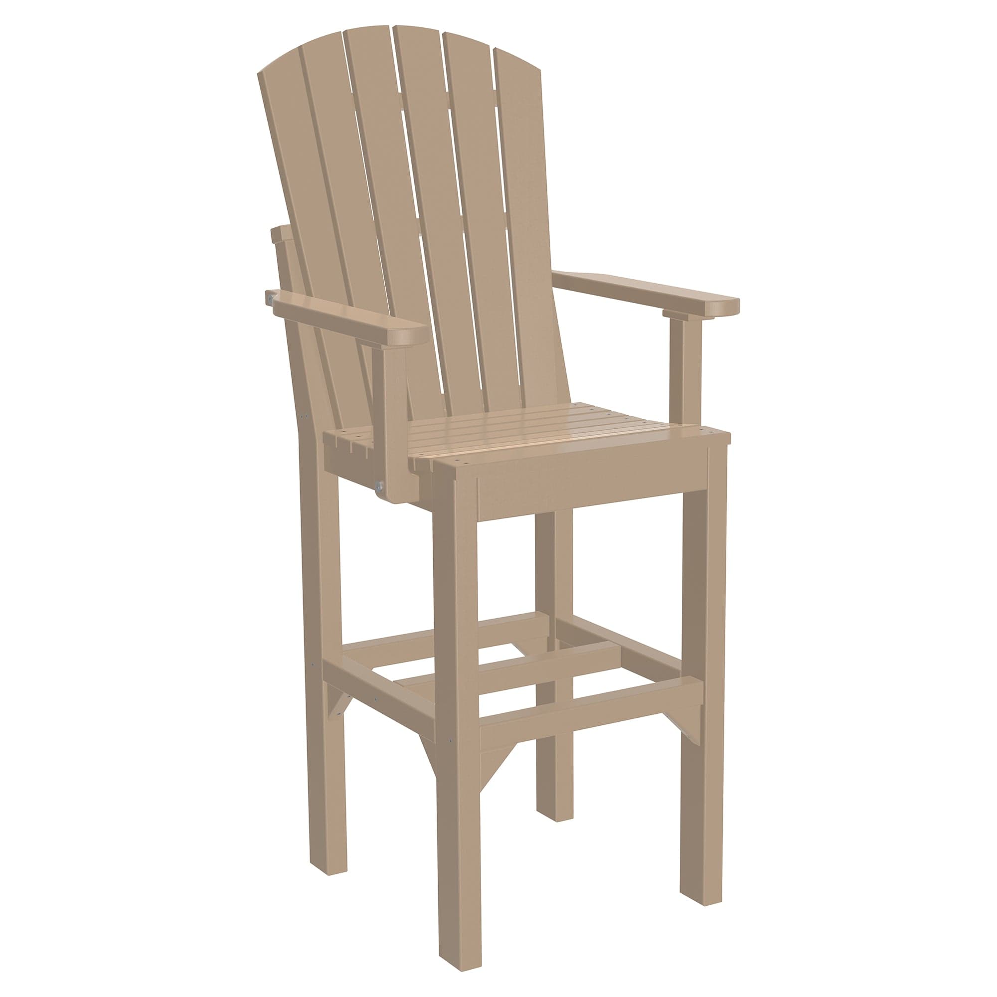 Luxcraft Poly Composite Adirondack Bar Arm Chair