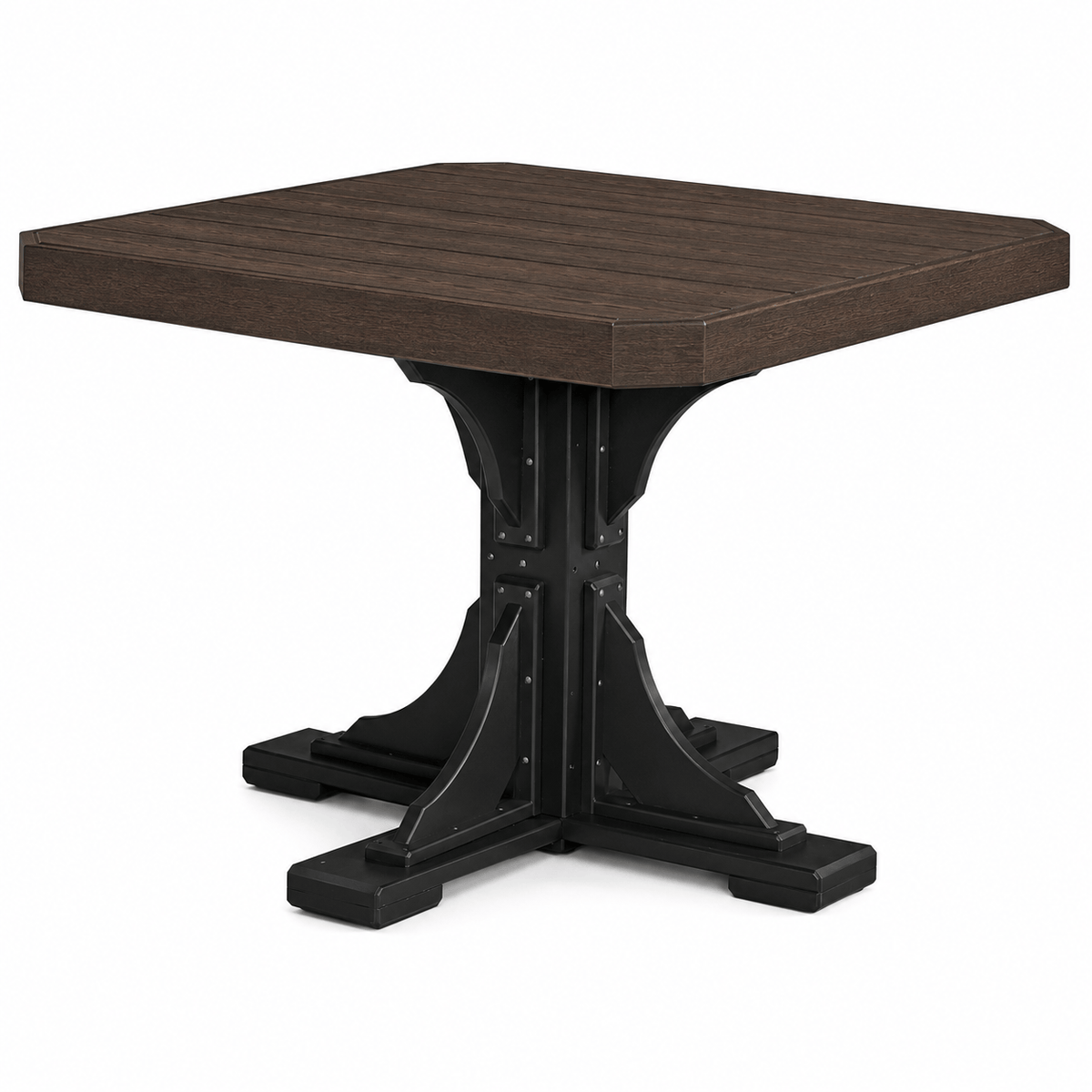 Luxcraft Poly Composite 4-Person Square Dining Table & Bench Set