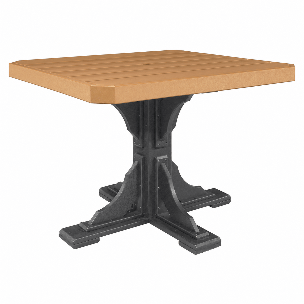Luxcraft Poly Composite 4-Person Square Dining Table & Bench Set