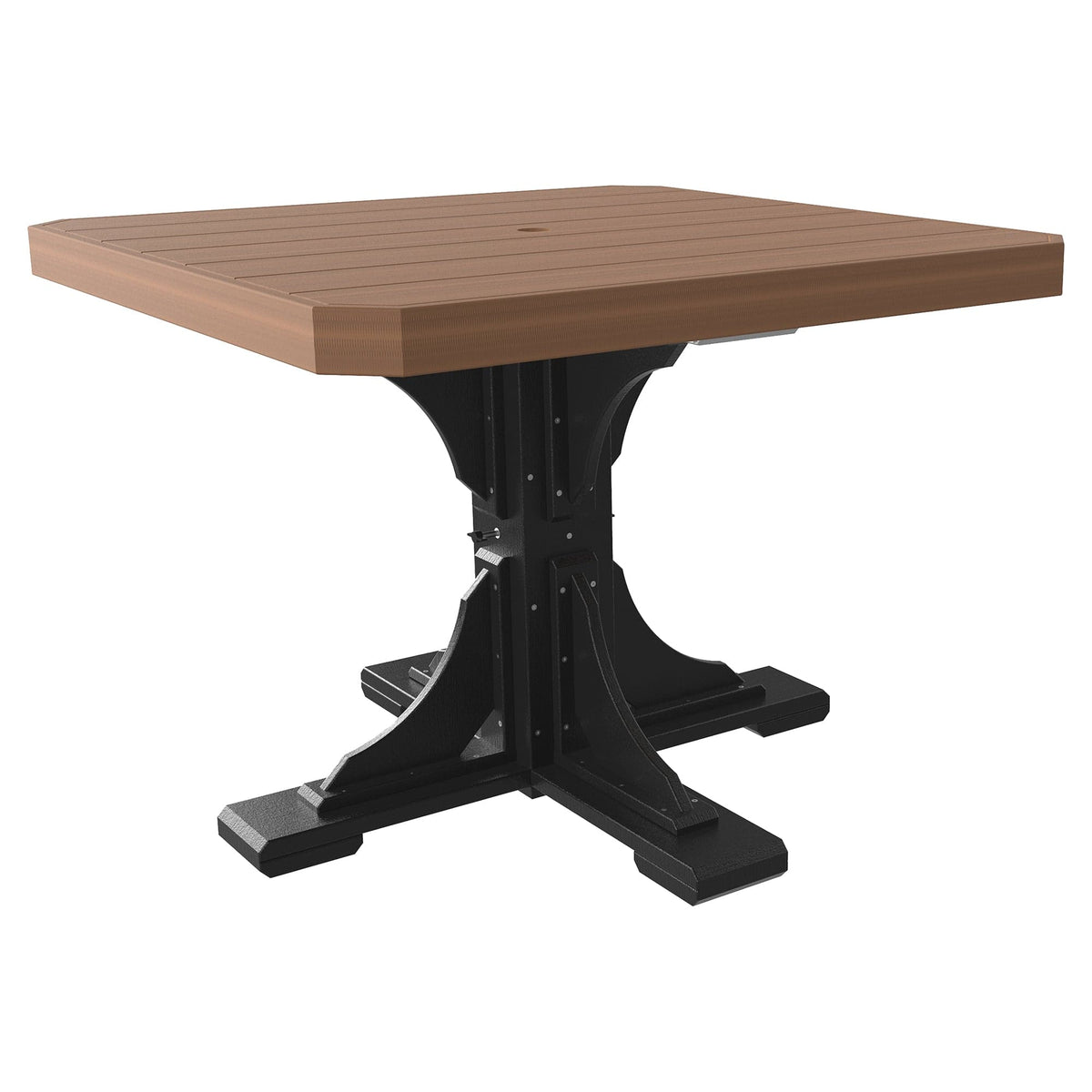 Luxcraft Poly Composite 4-Person Square Dining Table & Bench Set