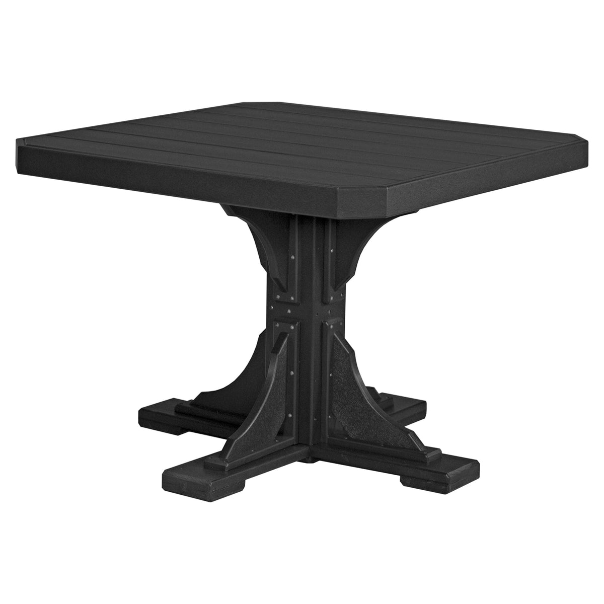 Luxcraft Poly Composite 4-Person Square Dining Table & Bench Set