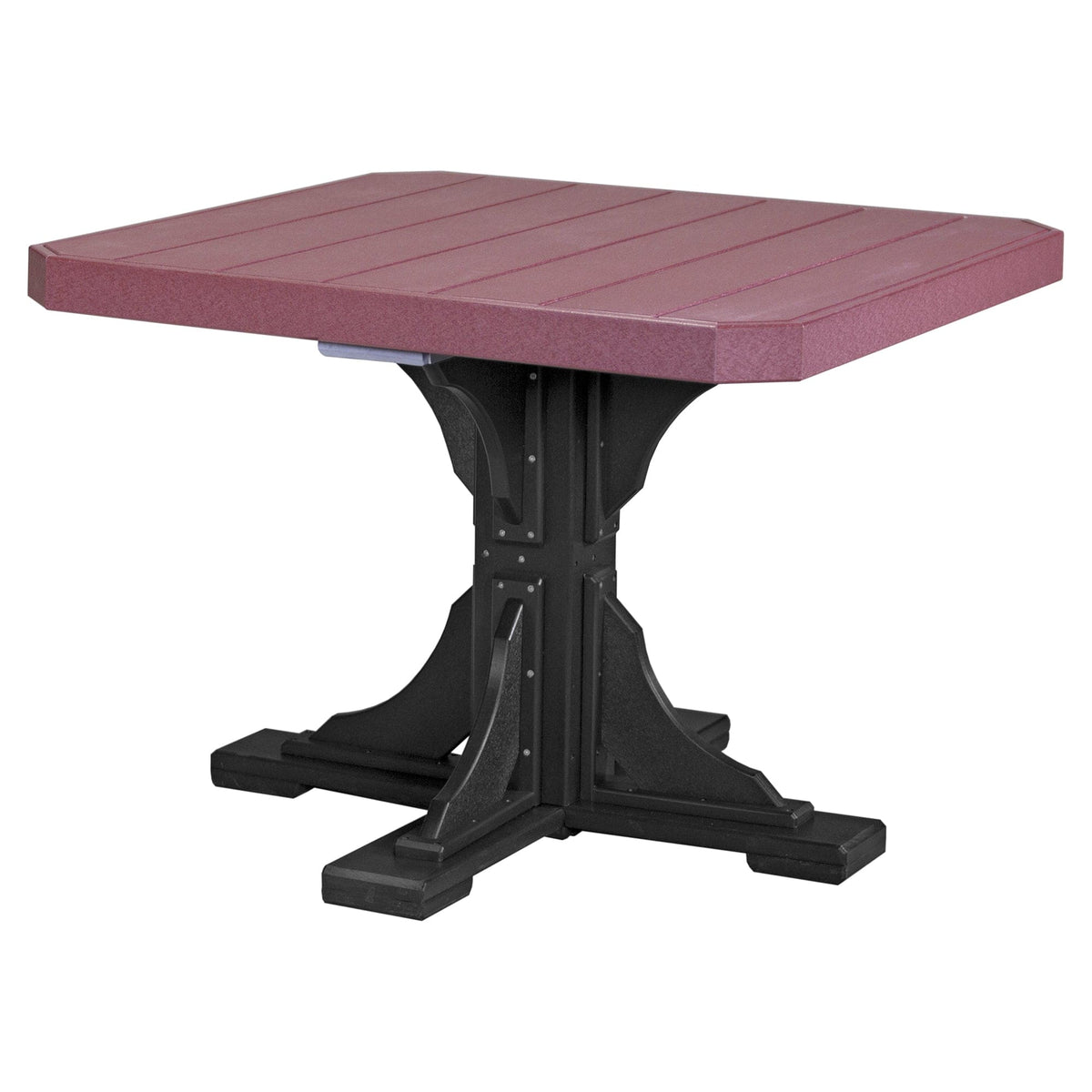 Luxcraft Poly Composite 4-Person Square Dining Table & Bench Set