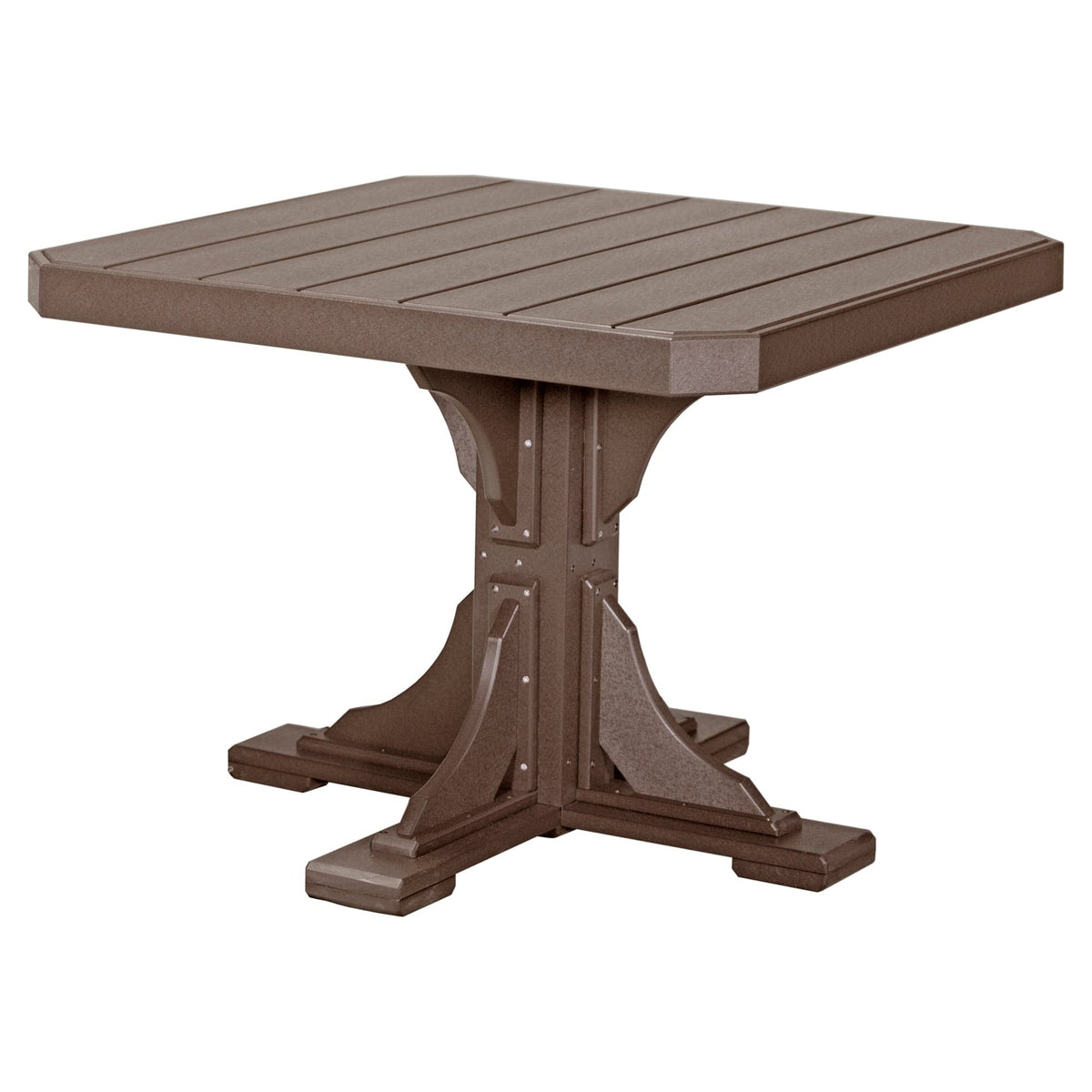 Luxcraft Poly Composite 4-Person Square Dining Table & Bench Set