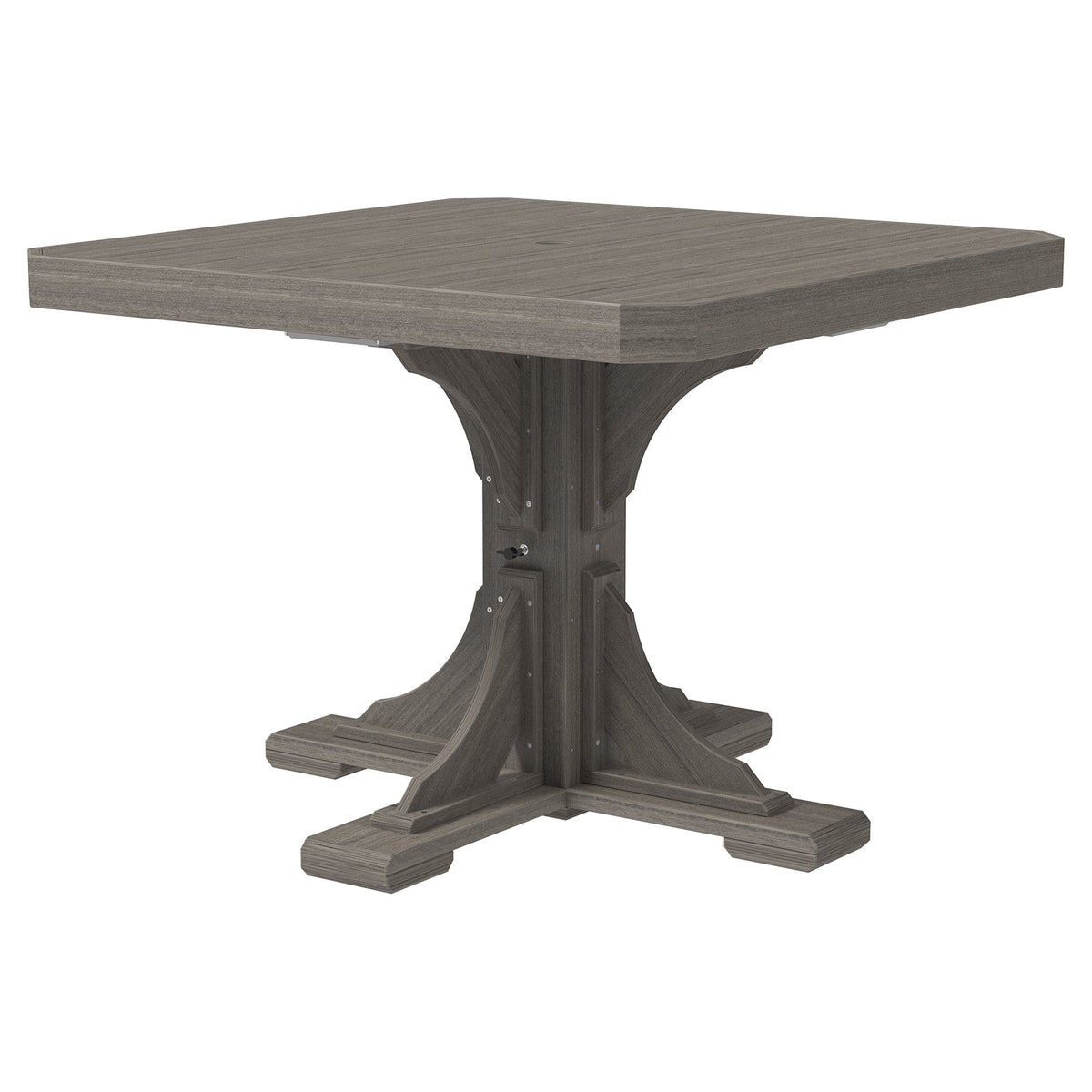 Luxcraft Poly Composite 4-Person Square Dining Table & Bench Set