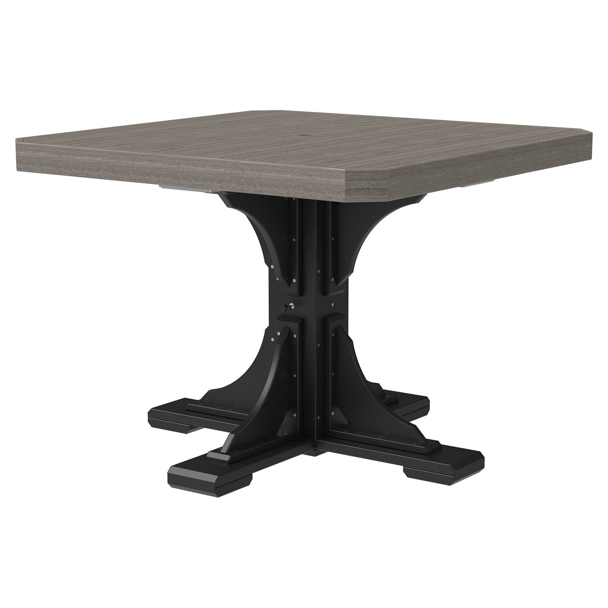Luxcraft Poly Composite 4-Person Square Dining Table & Bench Set