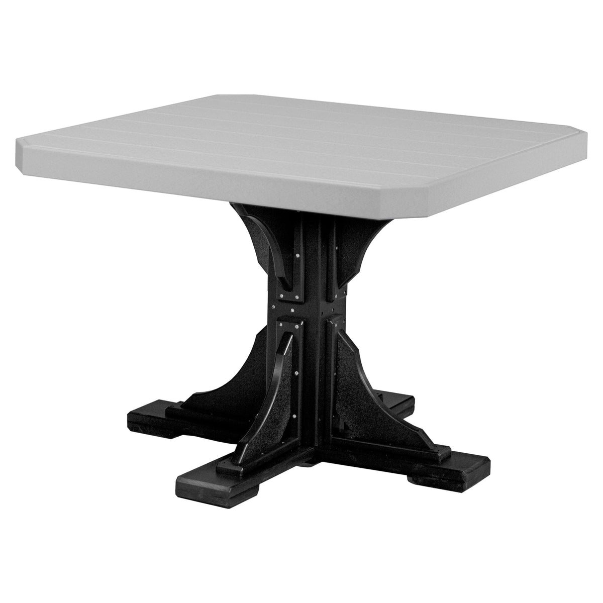 Luxcraft Poly Composite 4-Person Square Dining Table & Bench Set