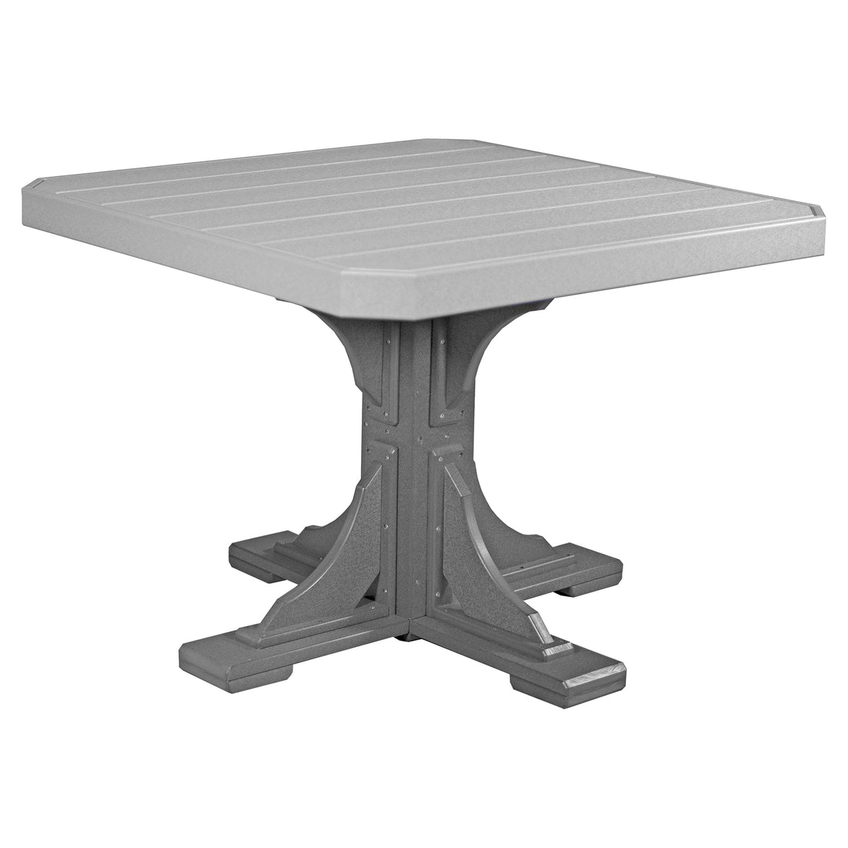 Luxcraft Poly Composite 4-Person Square Dining Table & Bench Set