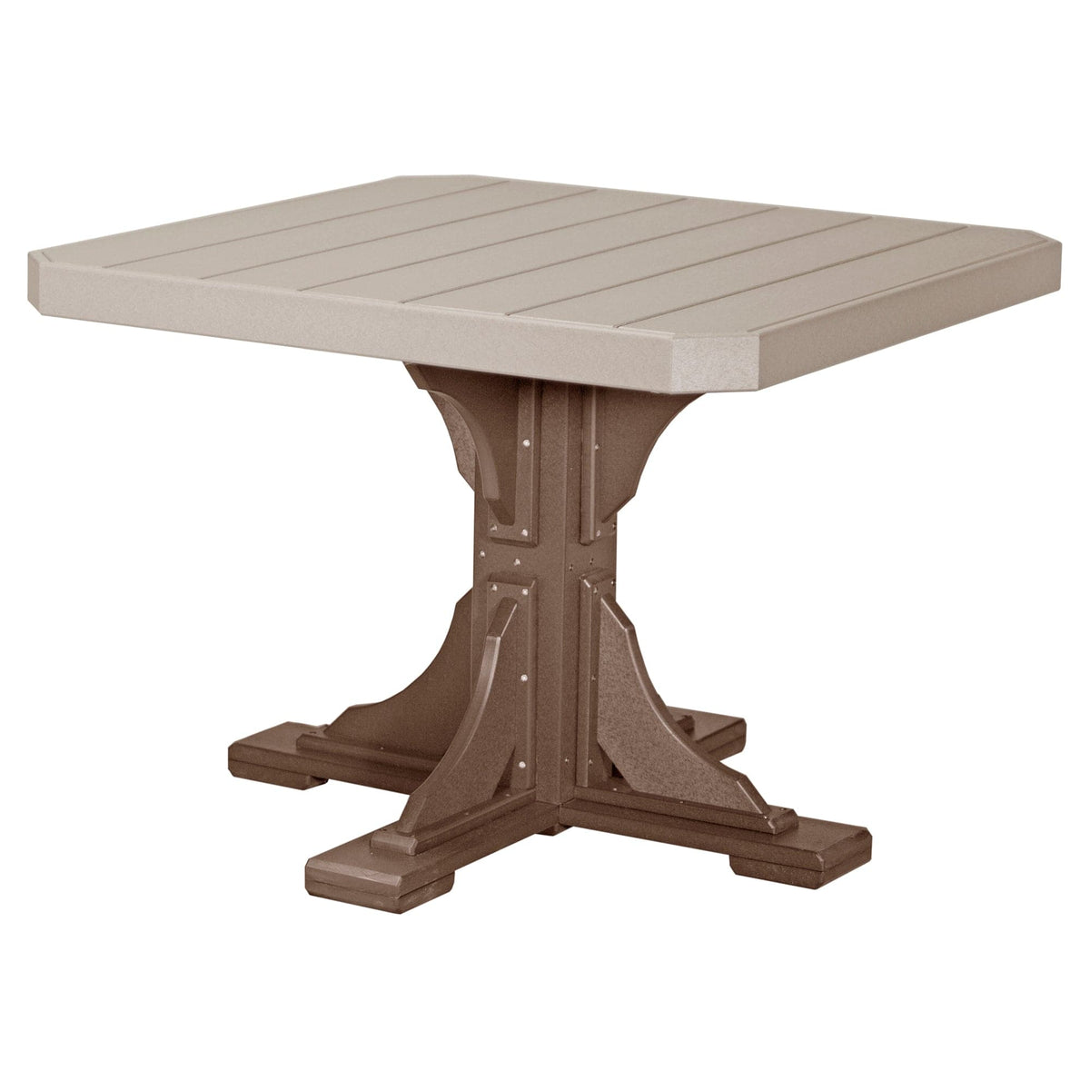 Luxcraft Poly Composite 4-Person Square Dining Table & Bench Set