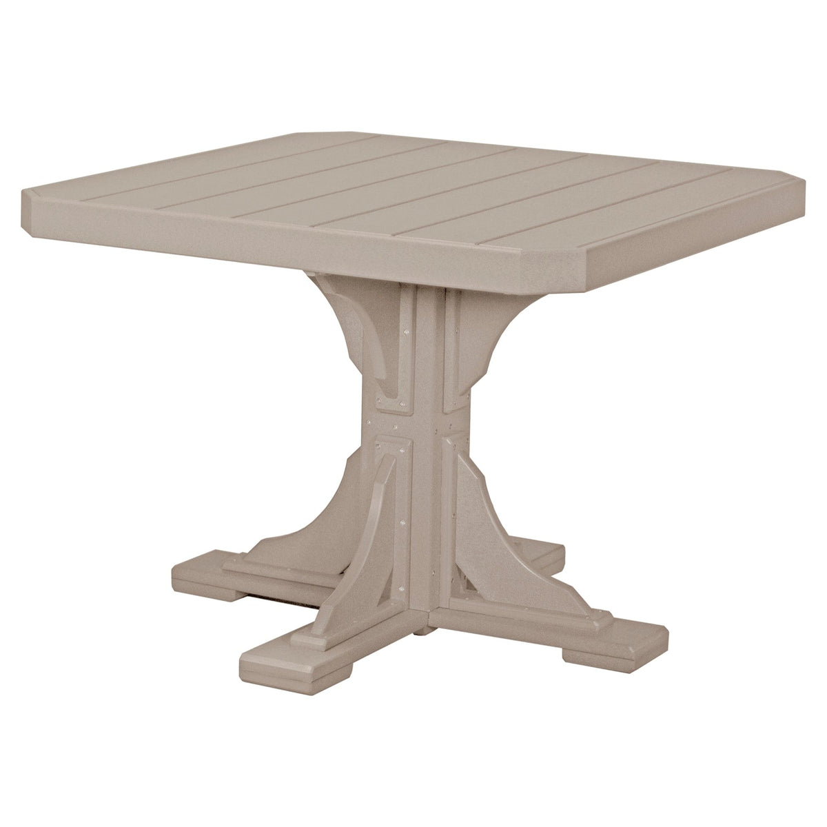 Luxcraft Poly Composite 4-Person Square Dining Table & Bench Set