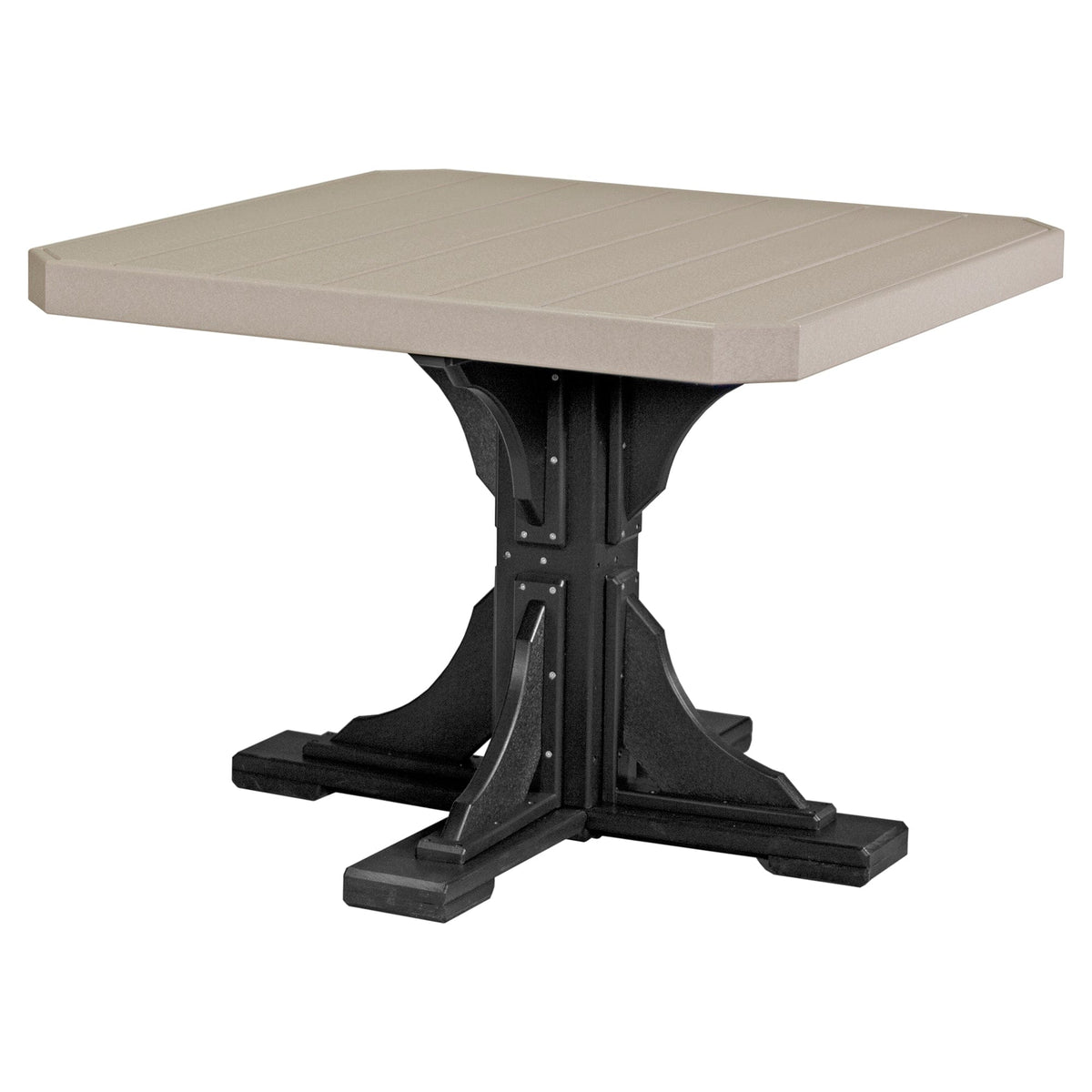 Luxcraft Poly Composite 4-Person Square Dining Table & Bench Set