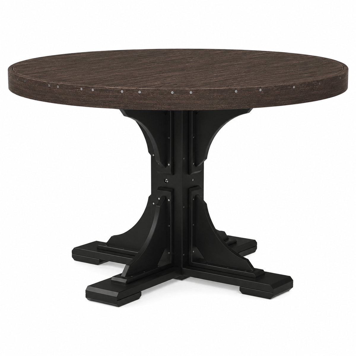Luxcraft Poly Composite 4-Person Round Dining Table & Bench Set