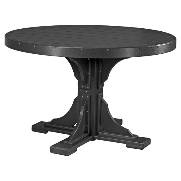Luxcraft Poly Composite 4-Person Round Dining Table & Bench Set