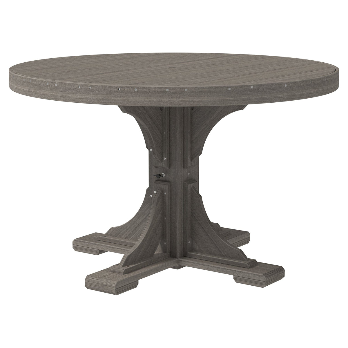 Luxcraft Poly Composite 4-Person Round Dining Table & Bench Set