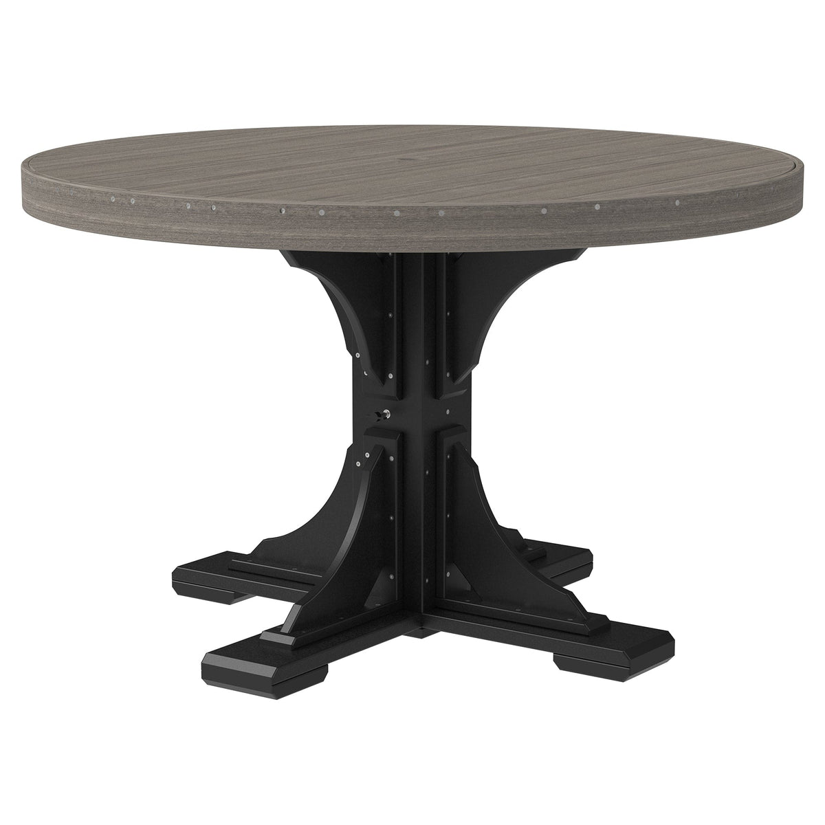 Luxcraft Poly Composite 4-Person Round Dining Table & Bench Set