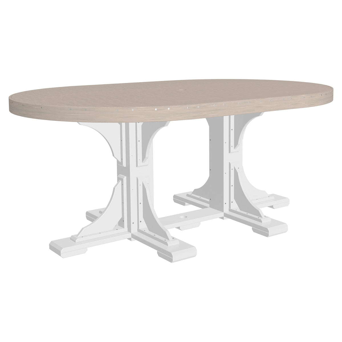 Luxcraft Poly Composite Oval Dining Table & Bench Set