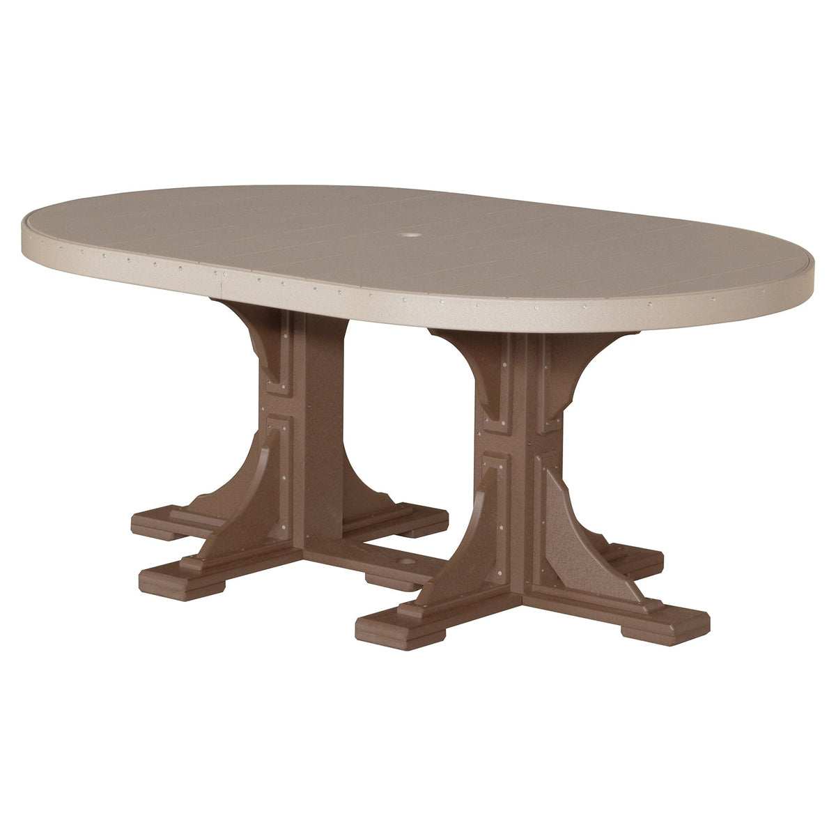 Luxcraft Poly Composite Oval Dining Table & Bench Set