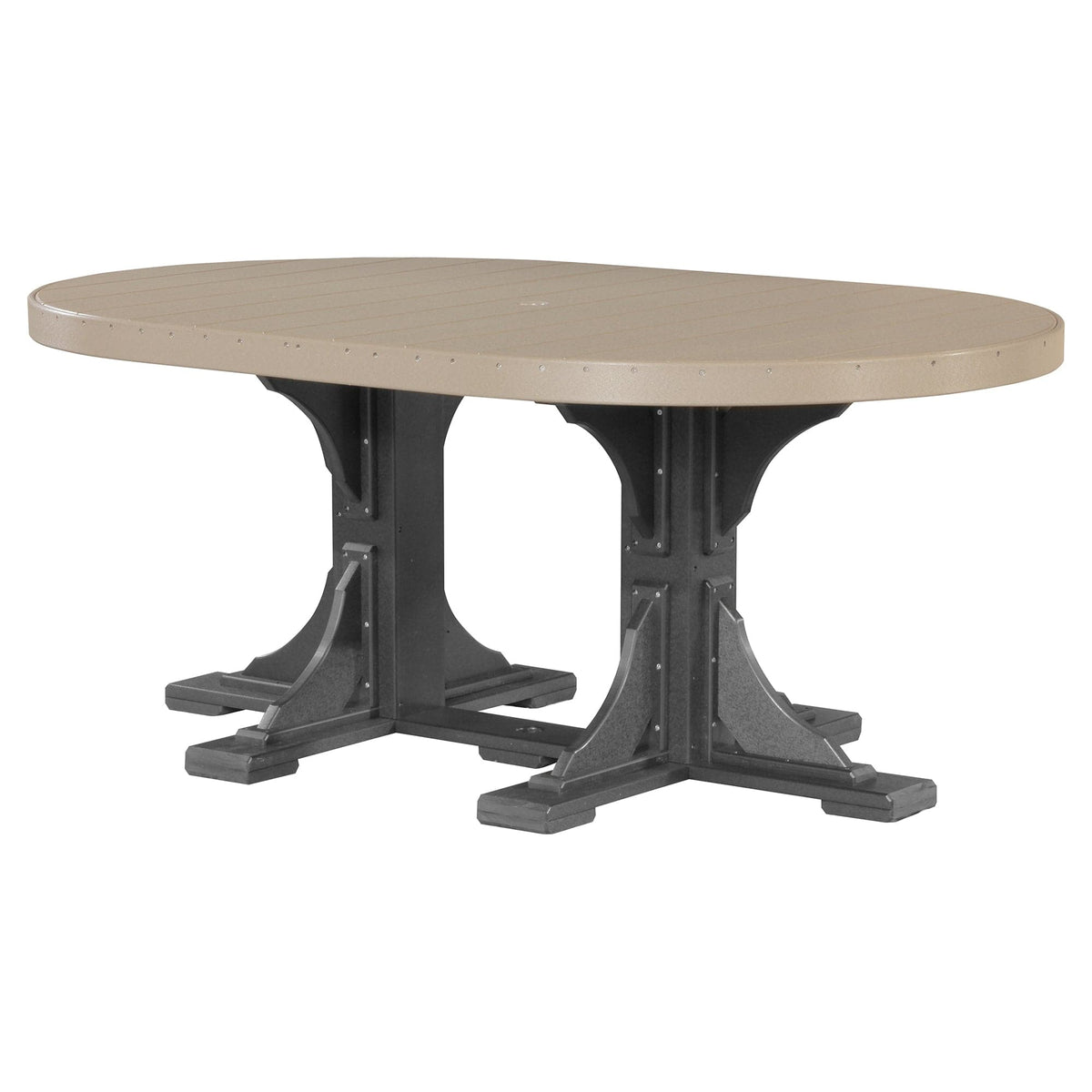 Luxcraft Poly Composite Oval Dining Table & Bench Set