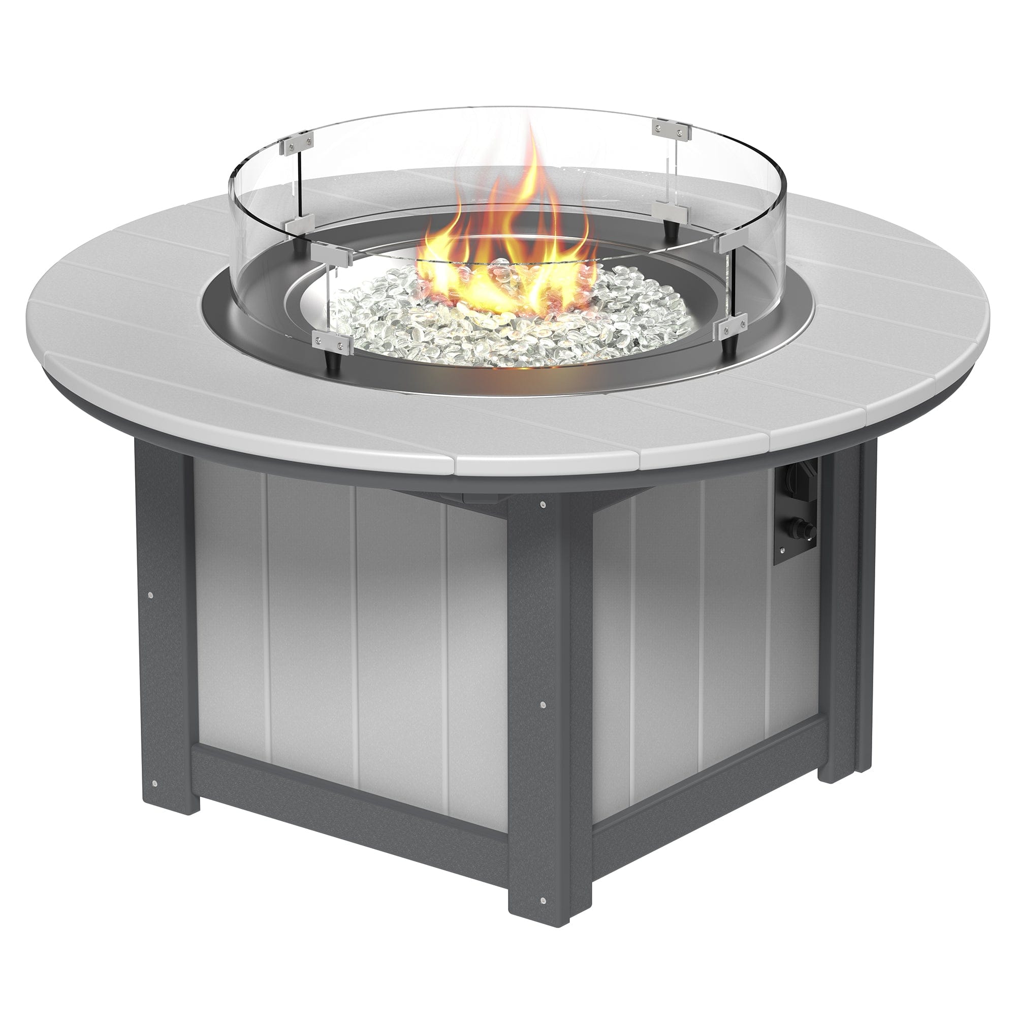 Luxcraft Lumin Poly Lumber Round Gas Fire Pit