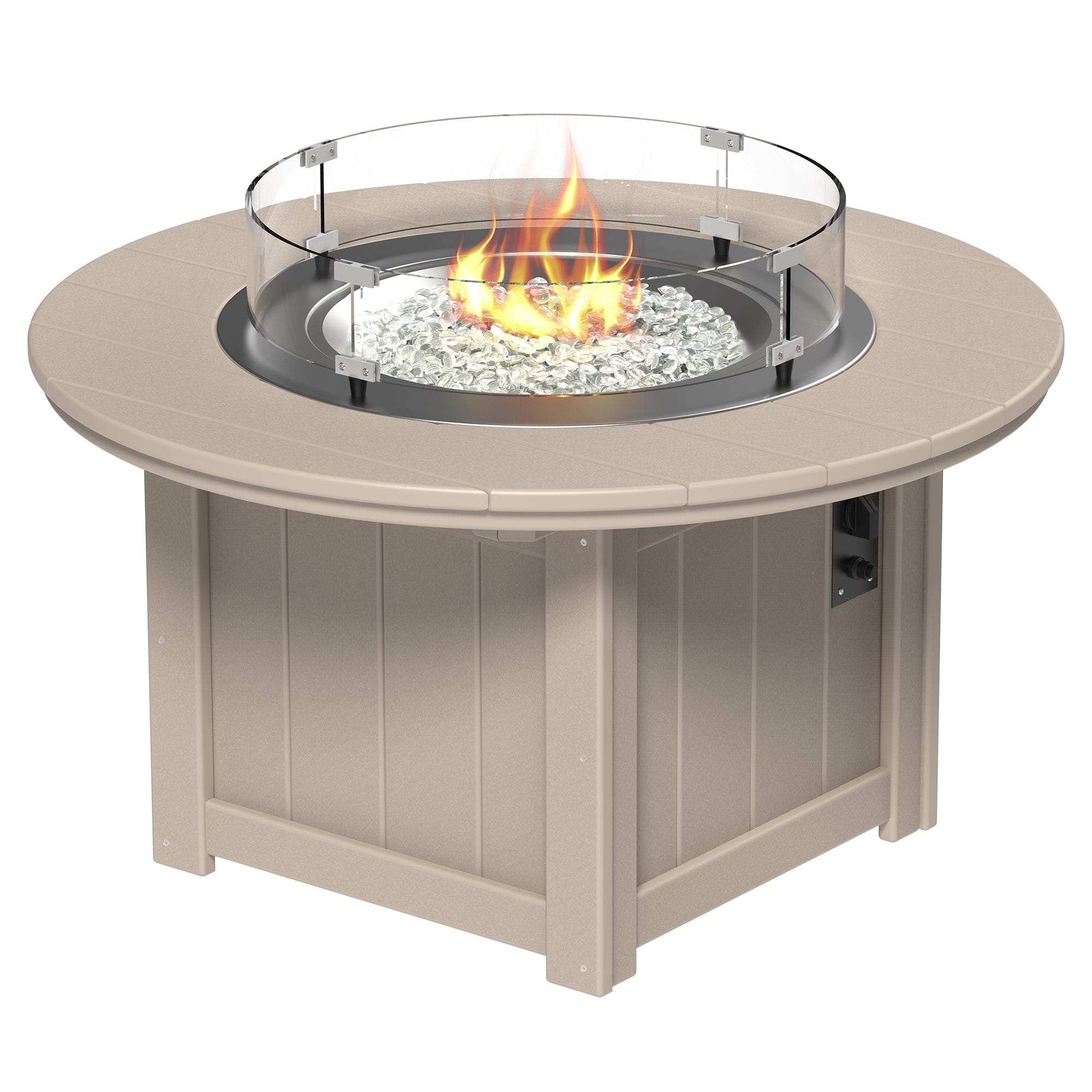 Luxcraft Lumin Poly Lumber Round Gas Fire Pit