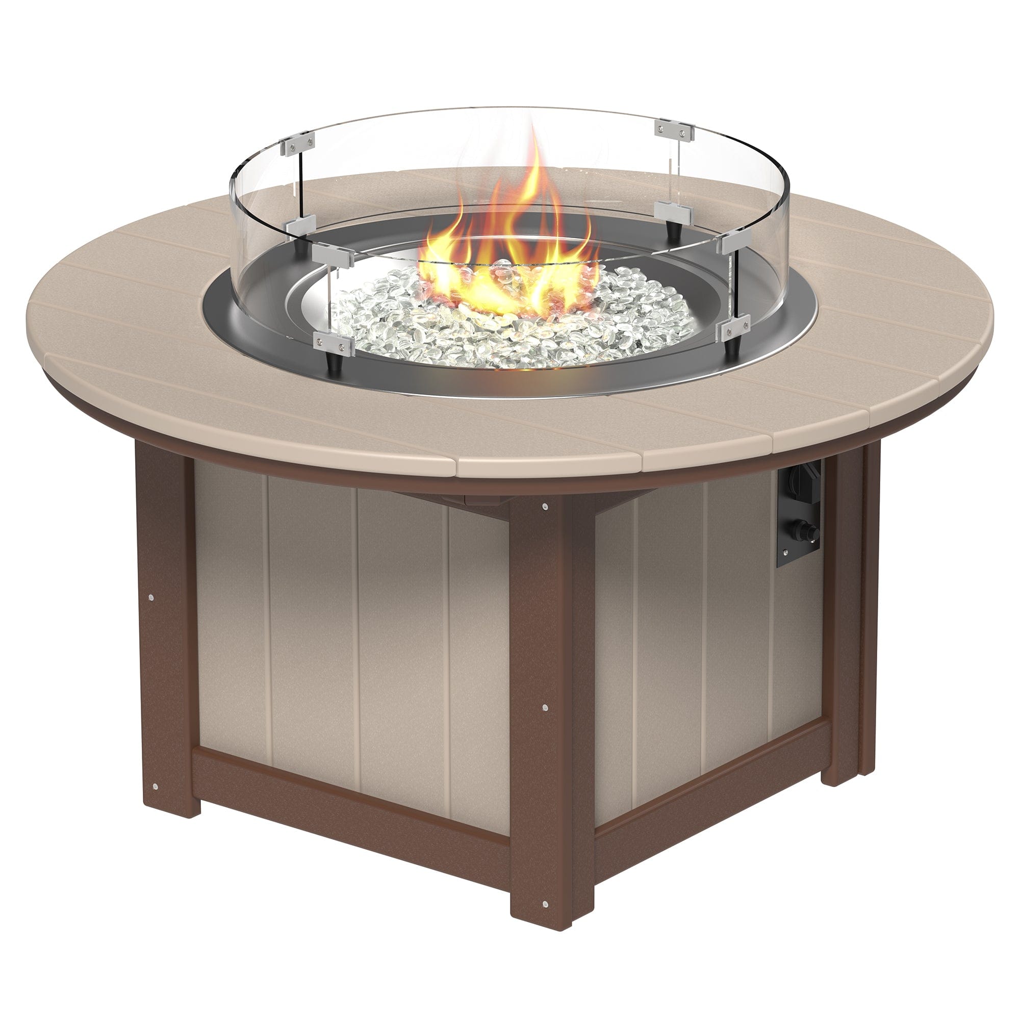 Luxcraft Lumin Poly Lumber Round Gas Fire Pit