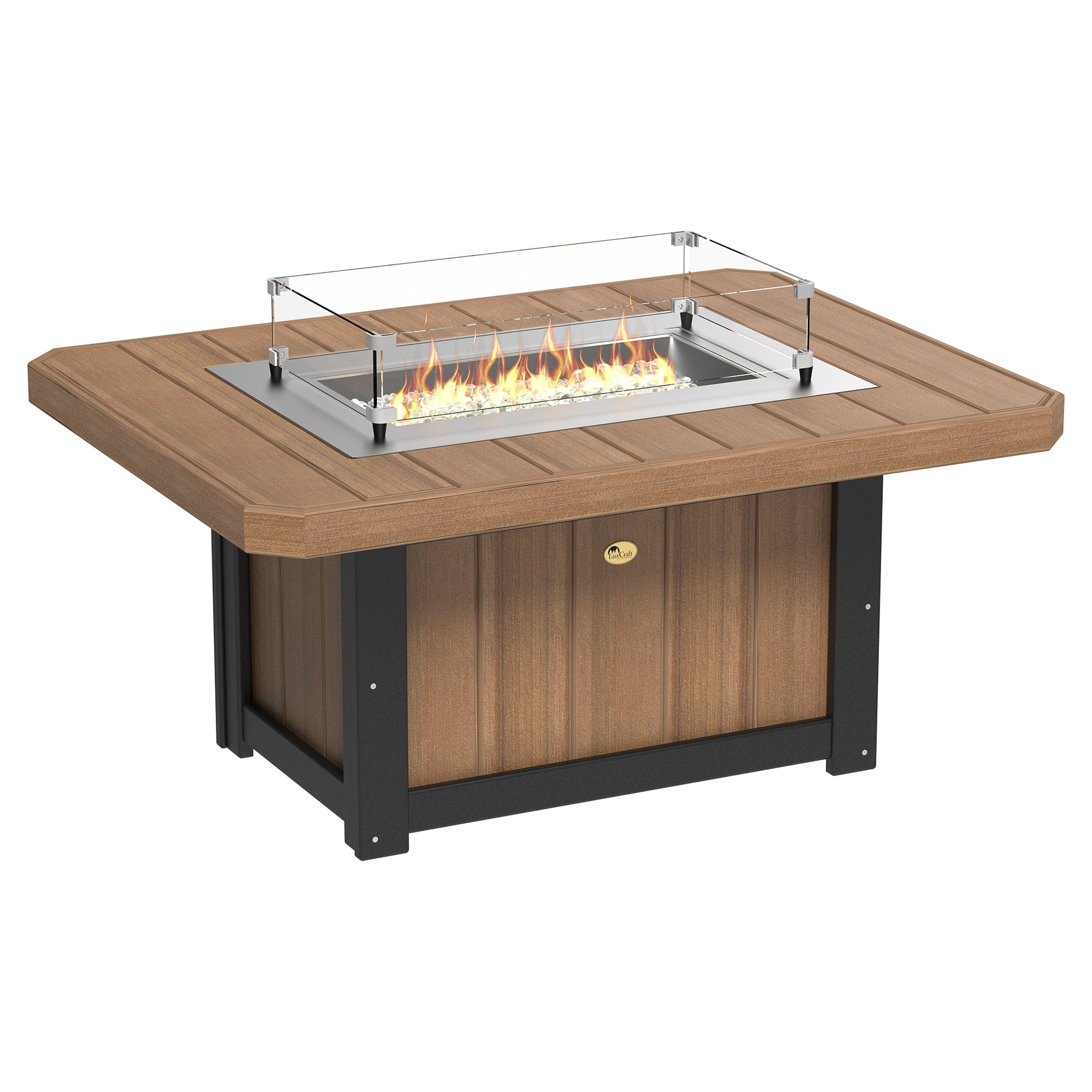 Luxcraft Lumin Poly Lumber Rectangular Gas Fire Pit