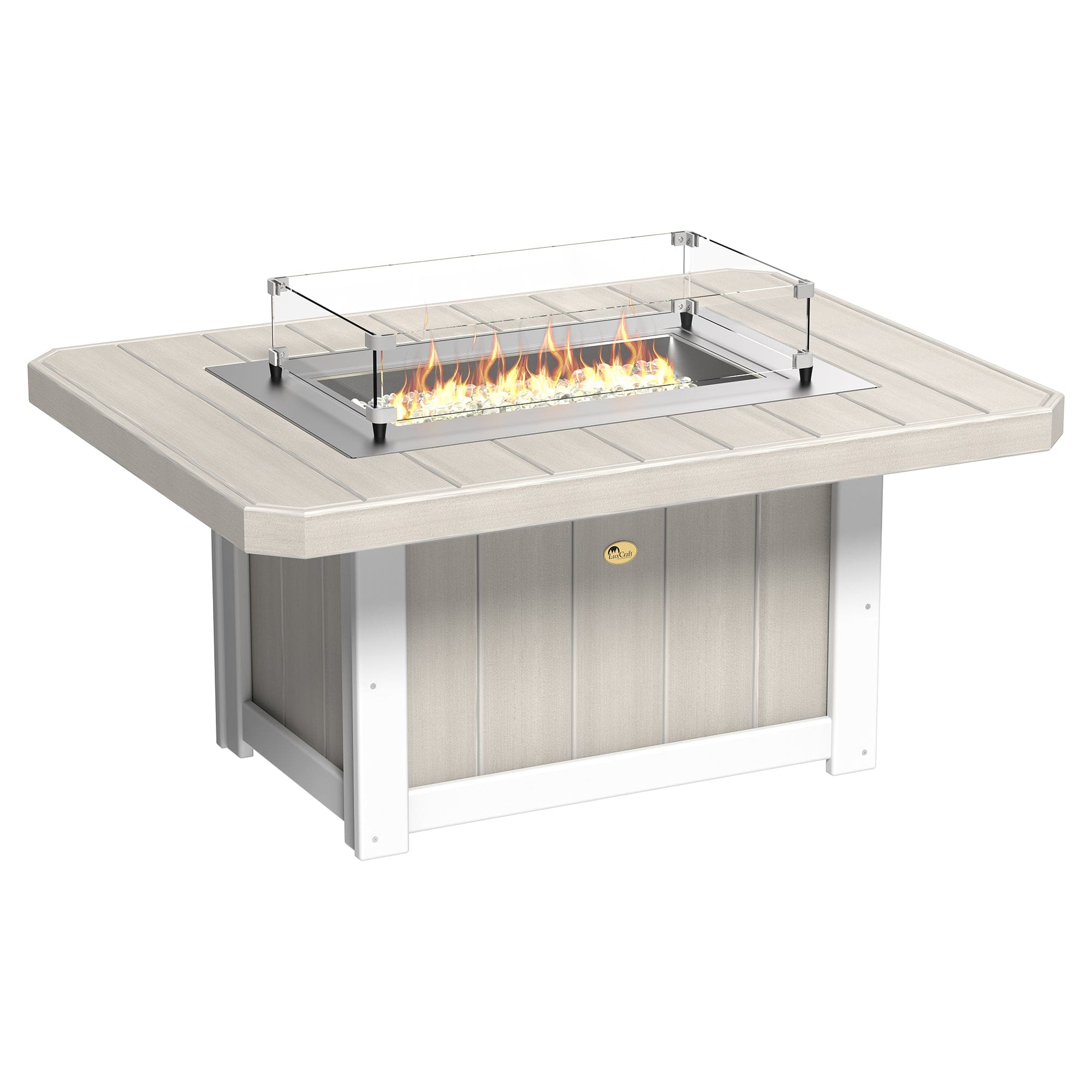 Luxcraft Lumin Poly Lumber Rectangular Gas Fire Pit