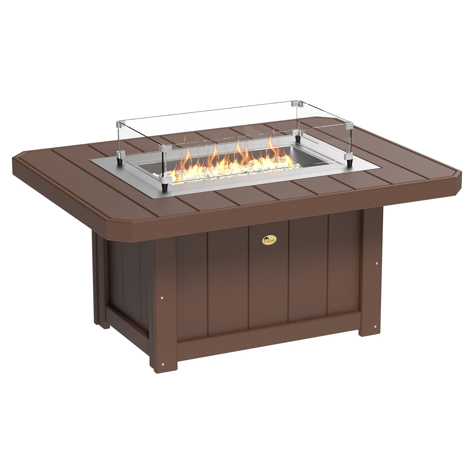 Luxcraft Lumin Poly Lumber Rectangular Gas Fire Pit