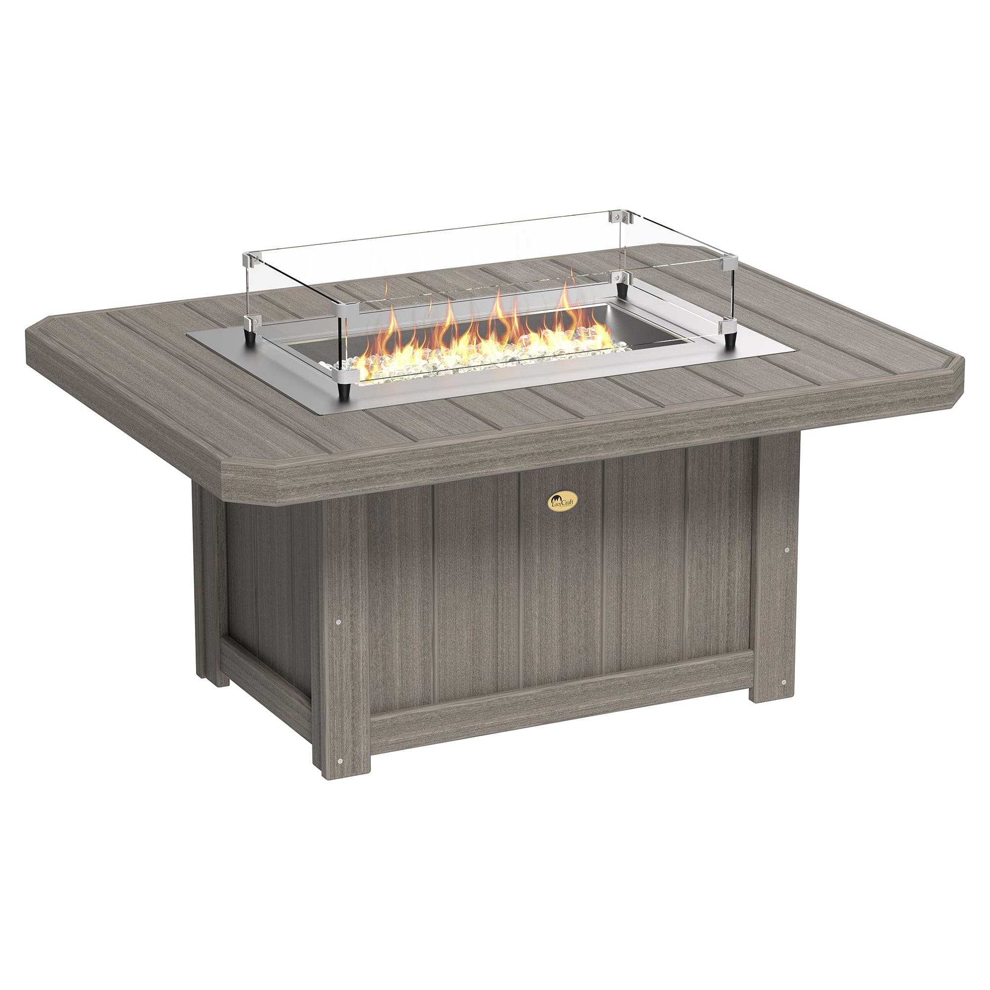 Luxcraft Lumin Poly Lumber Rectangular Gas Fire Pit