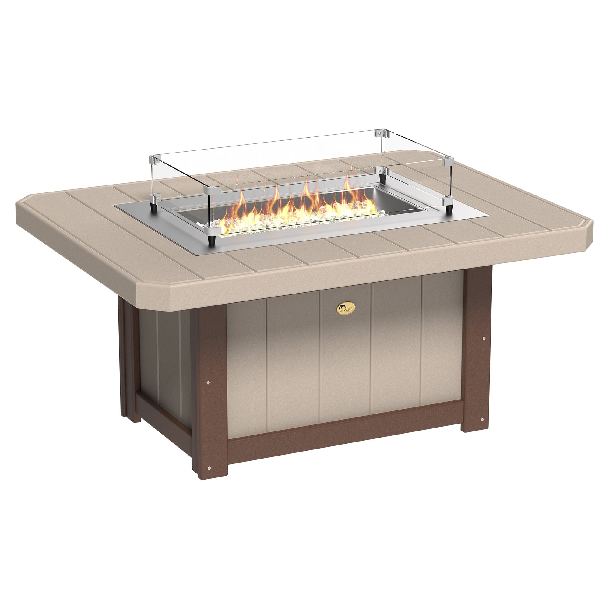 Luxcraft Lumin Poly Lumber Rectangular Gas Fire Pit