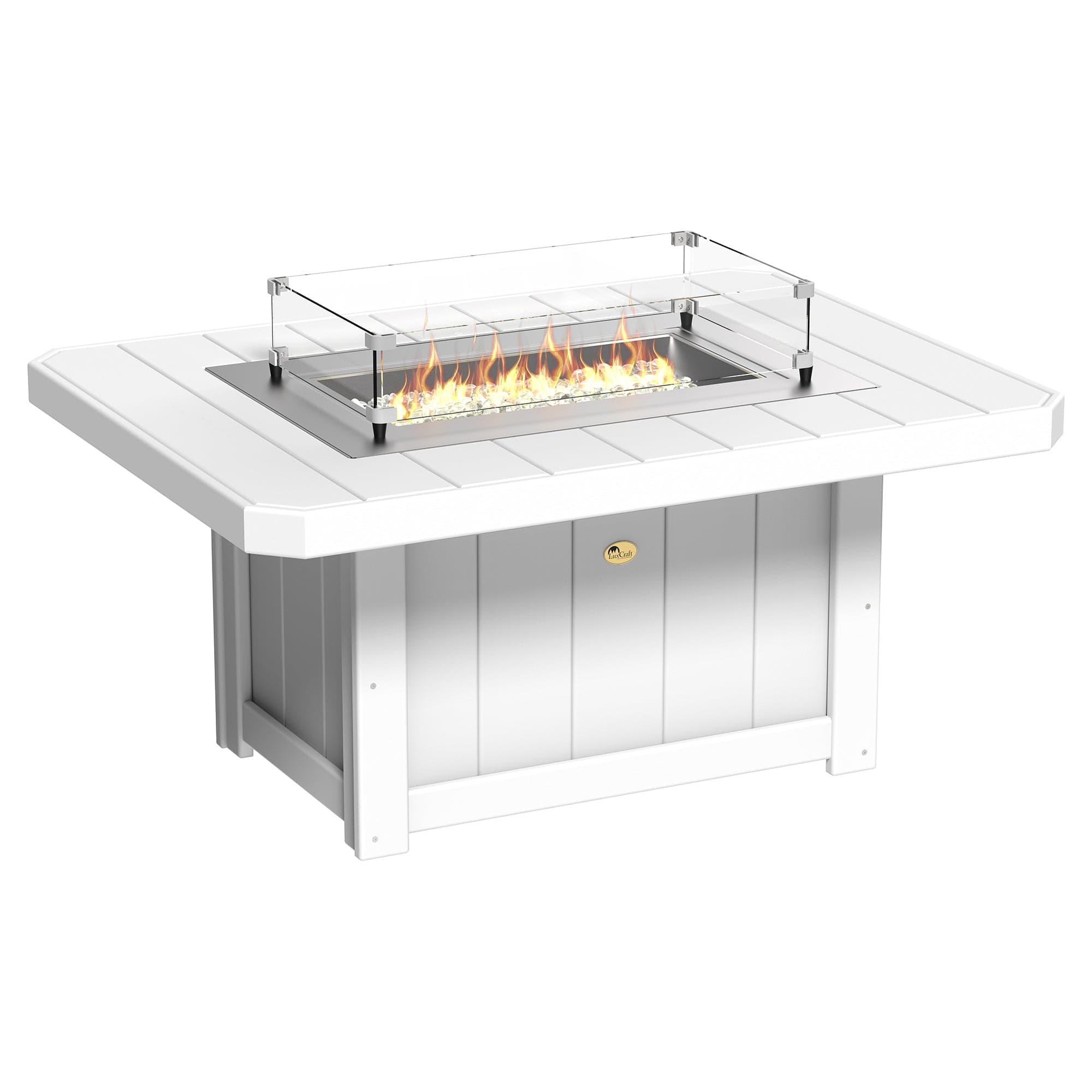 Luxcraft Lumin Poly Lumber Rectangular Gas Fire Pit