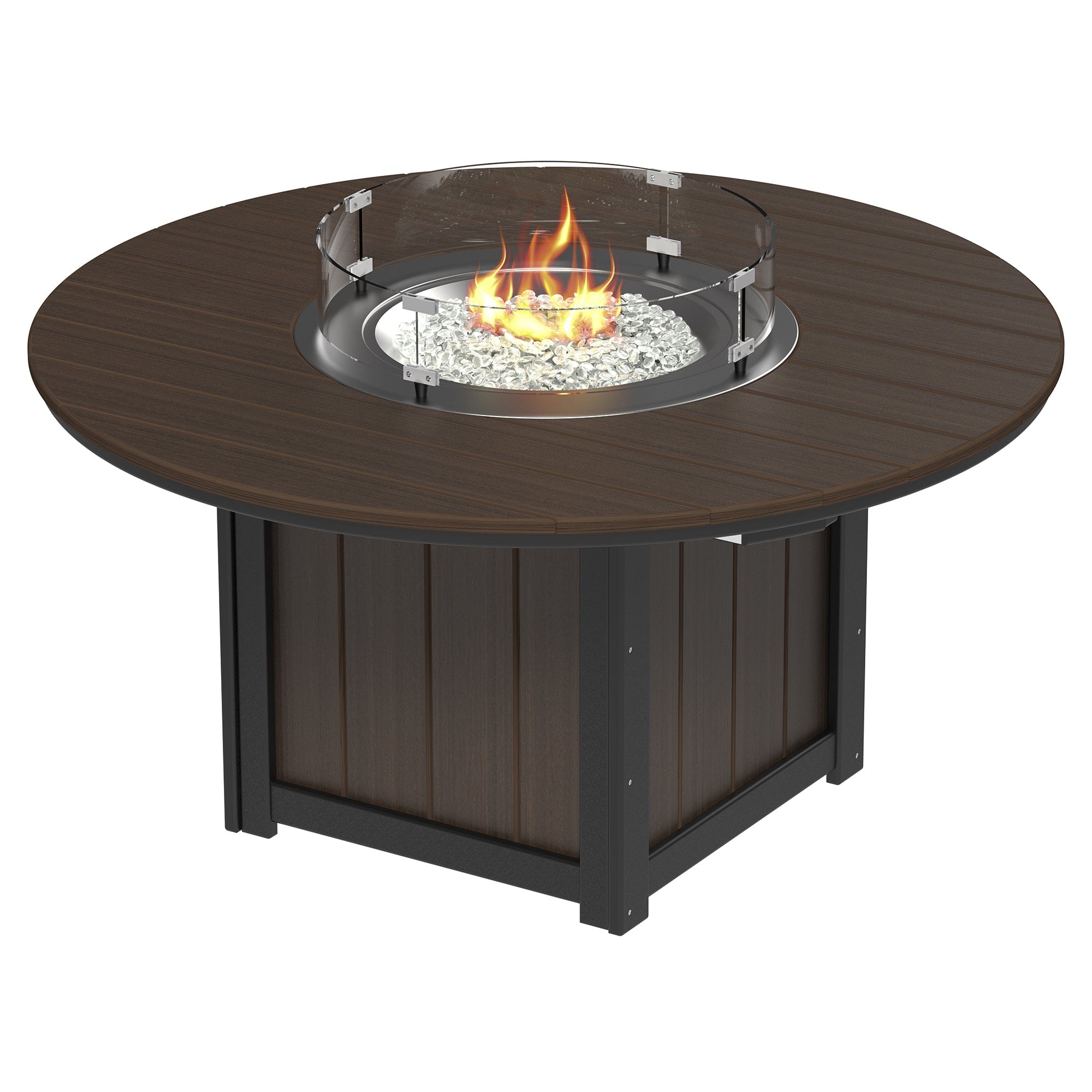 Luxcraft Lumin Poly Composite Round Dining Height Fire Pit Table