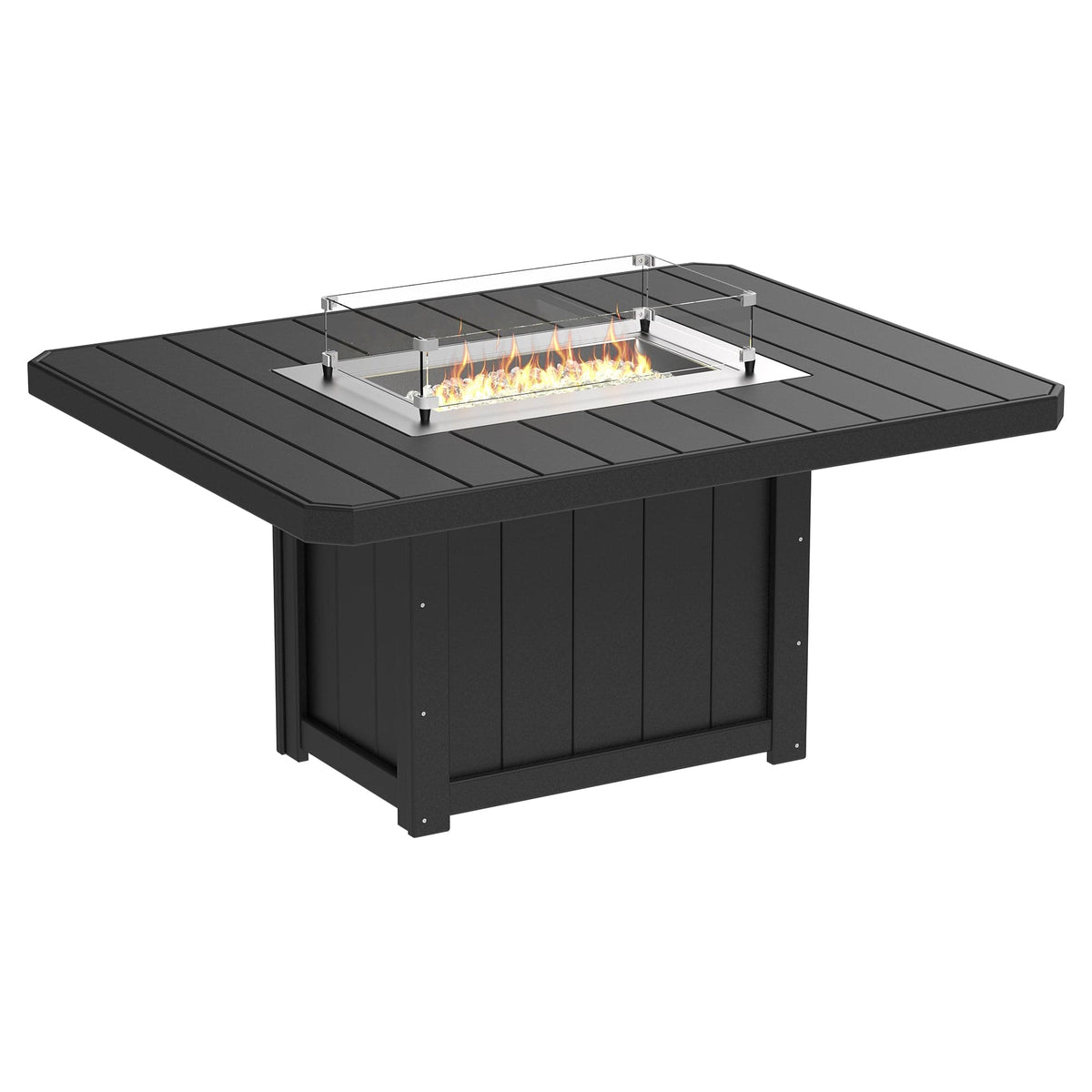 Luxcraft Lumin Poly Lumber 6-Person Dining Fire Table & Chair Set