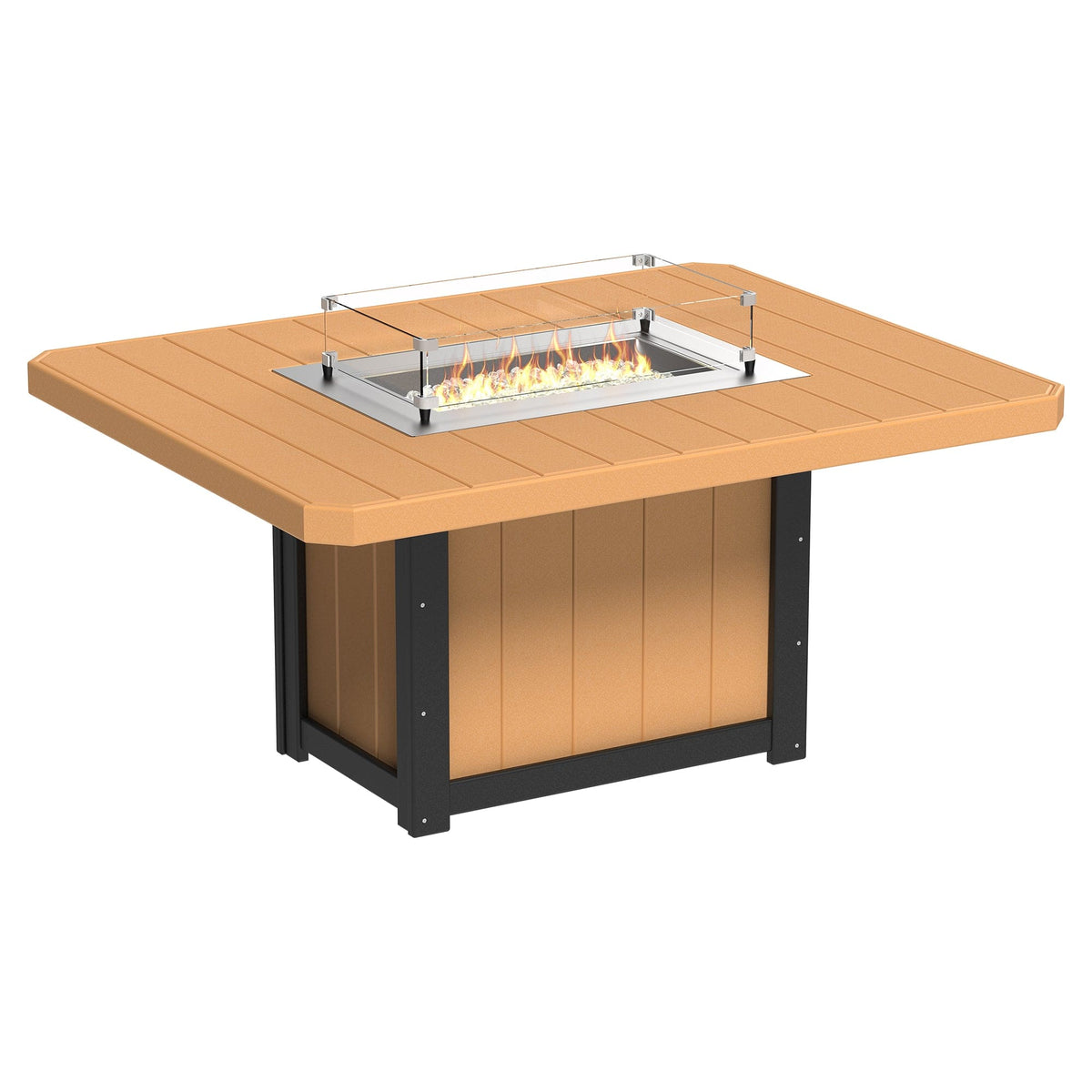 Luxcraft Lumin Poly Lumber 6-Person Dining Fire Table & Chair Set