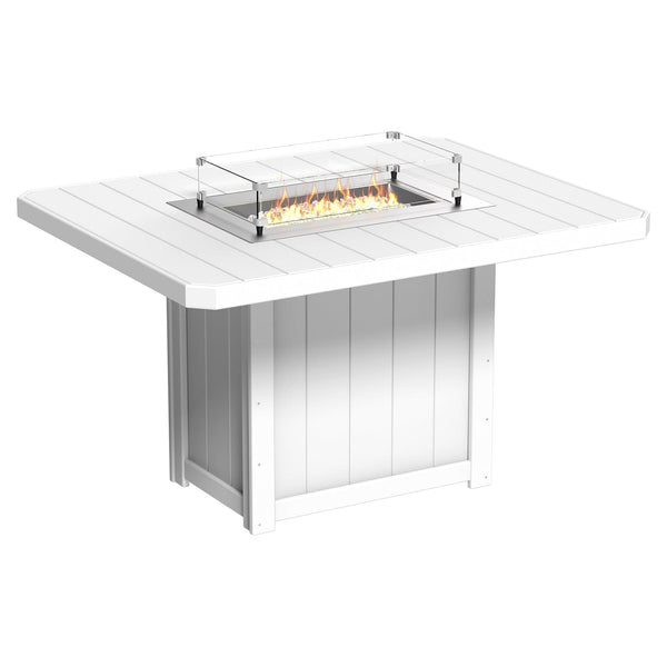 Luxcraft Lumin Poly Composite Rectangular Counter Height Fire Pit Table