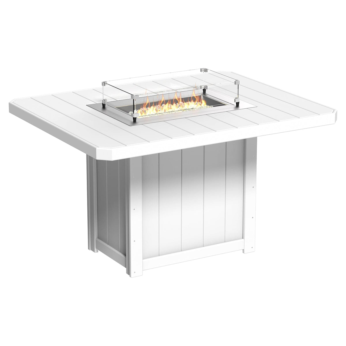 Luxcraft Lumin Poly Composite Rectangular Counter Height Fire Pit Tabl