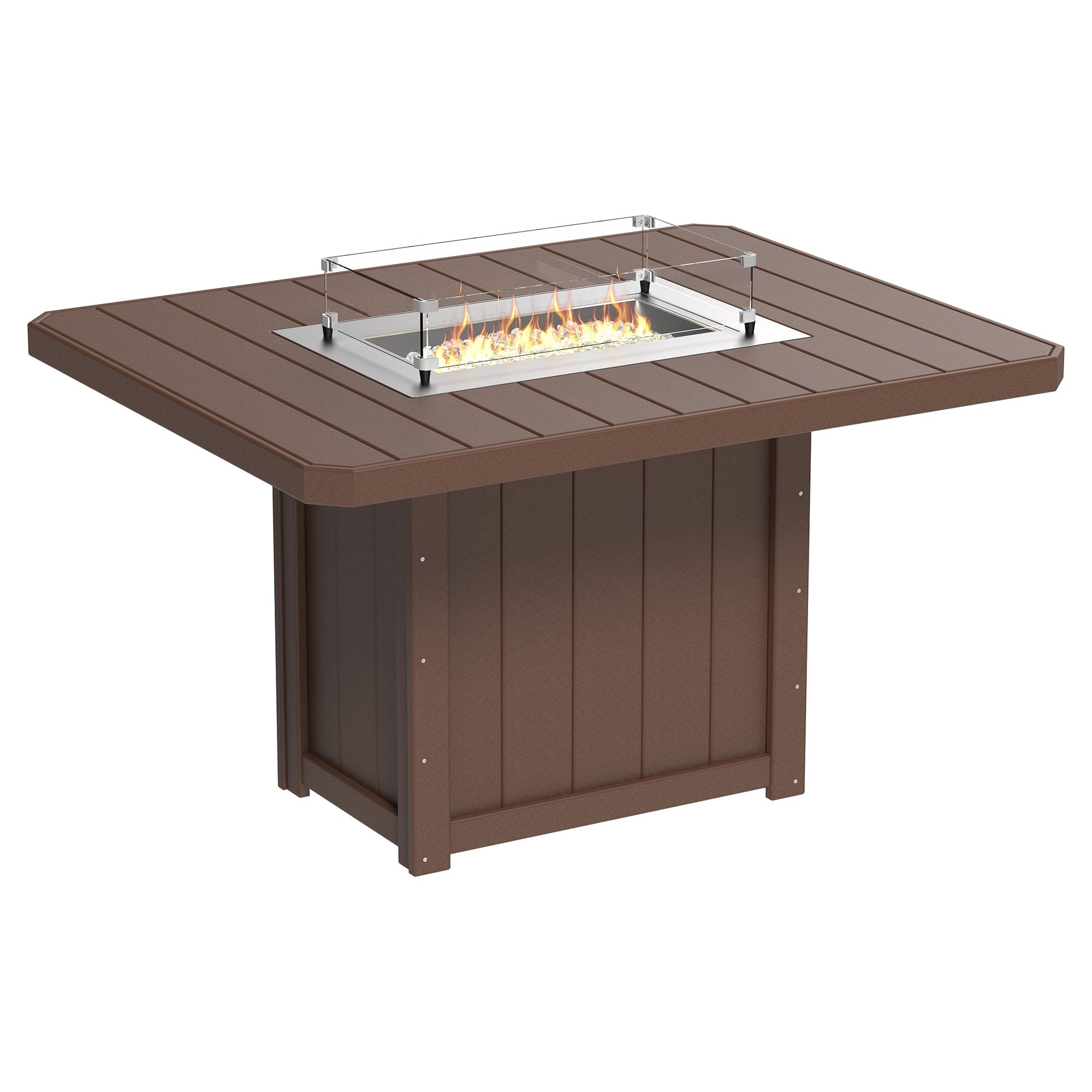 Luxcraft Lumin Poly Composite Rectangular Counter Height Fire Pit Table