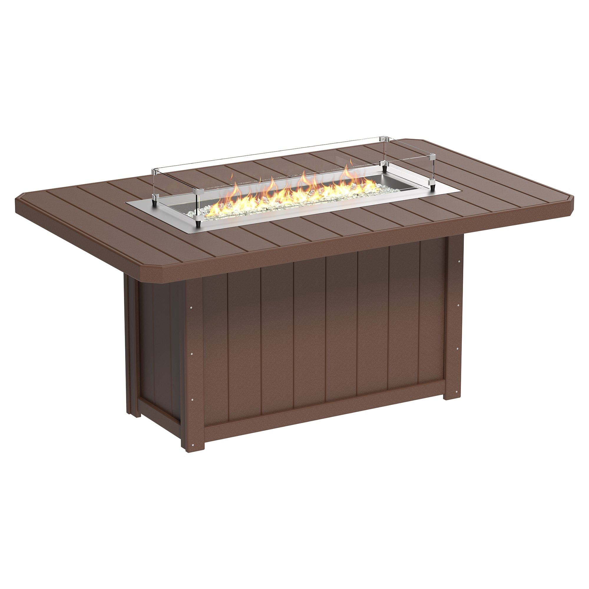 Luxcraft Lumin Poly Composite Rectangular Counter Height Fire Pit Table