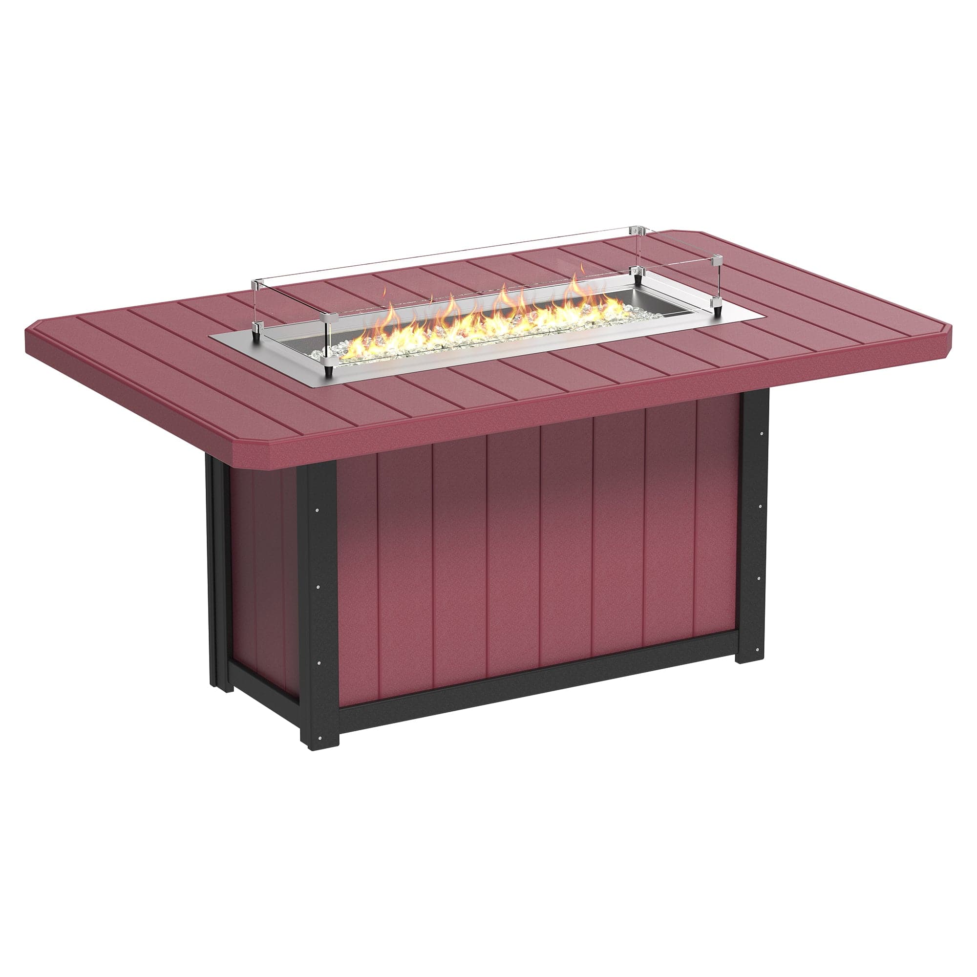 Luxcraft Lumin Poly Composite Rectangular Counter Height Fire Pit Table