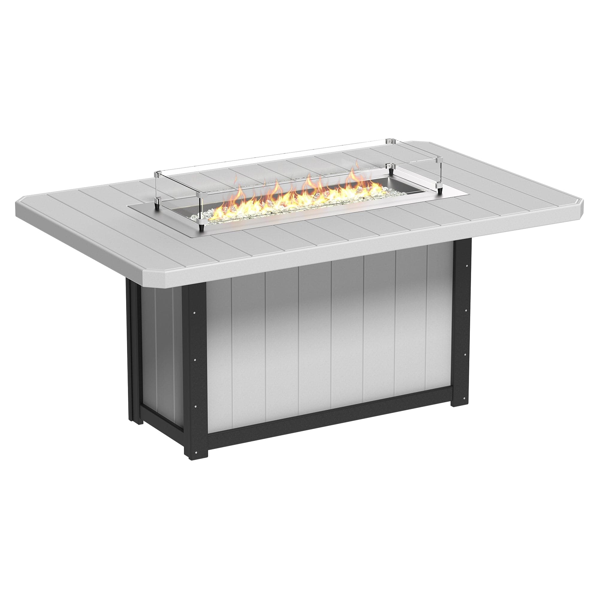 Luxcraft Lumin Poly Composite Rectangular Counter Height Fire Pit Table